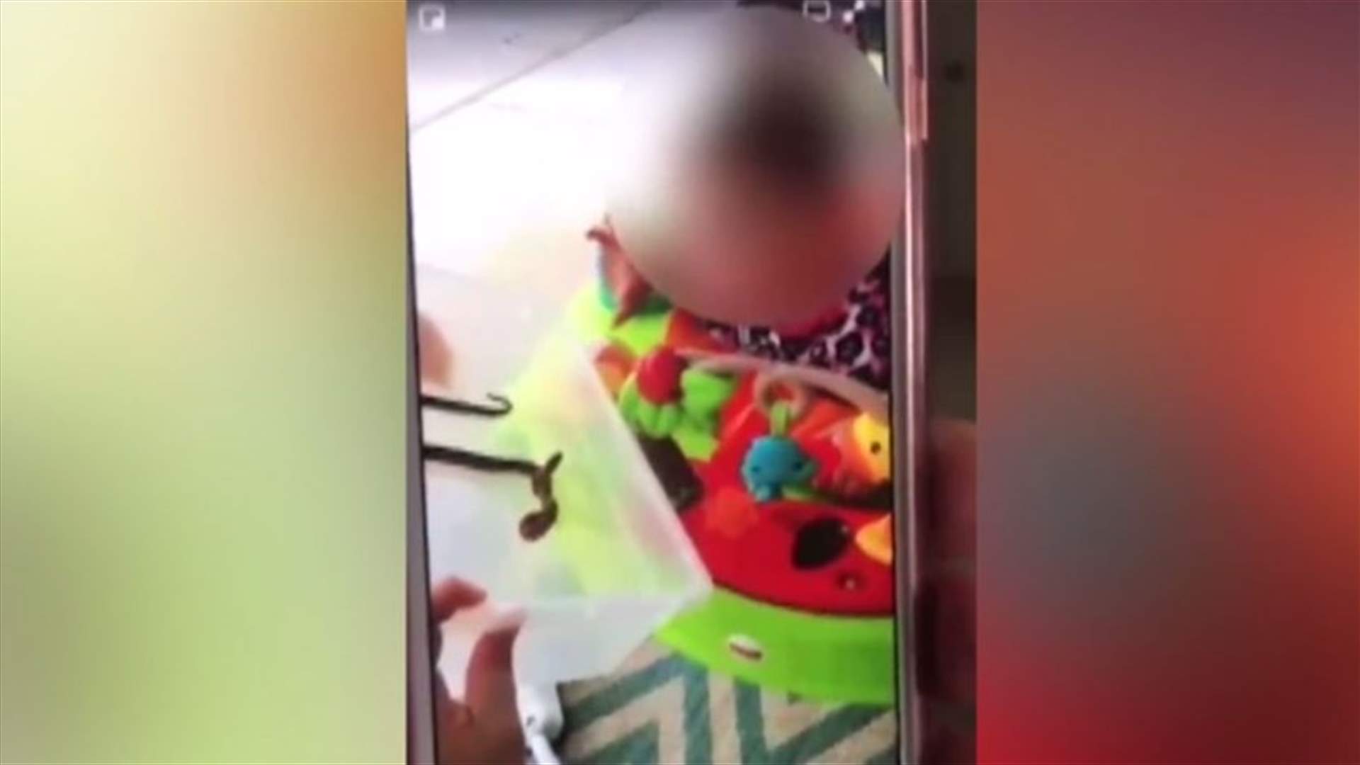 بالفيديو- أرادت أن تلقّن طفلتها درساً... فجعلت الثعبان يلدغها!