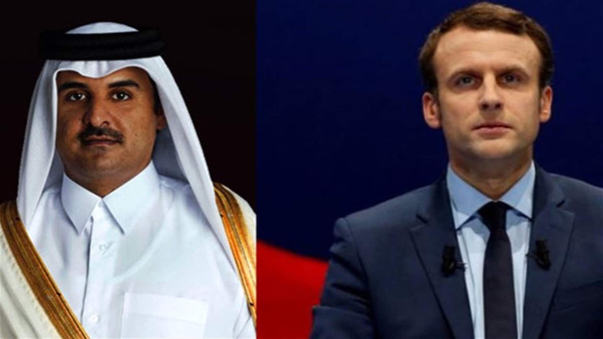 الازمة الخليجية بين ماكرون وامير قطر