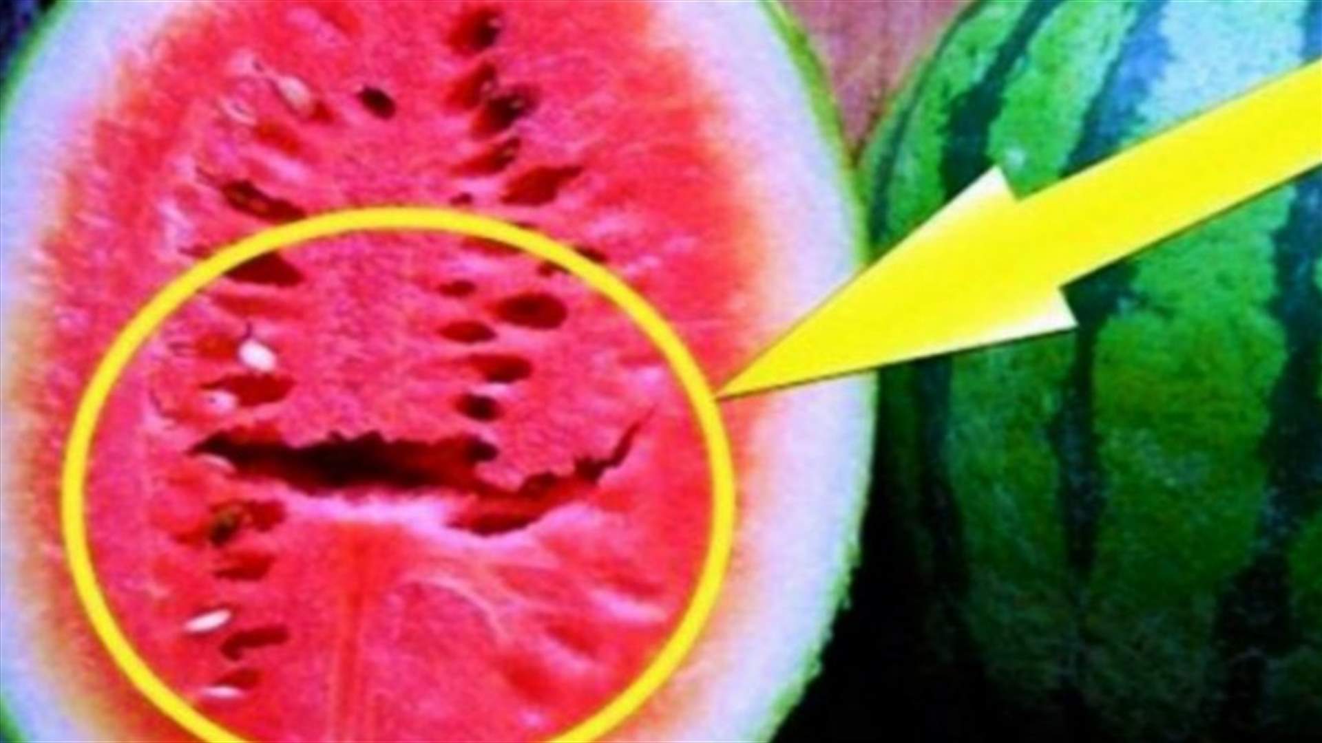 إلى ماذا يرمز التجويف في حبّة البطيخ؟