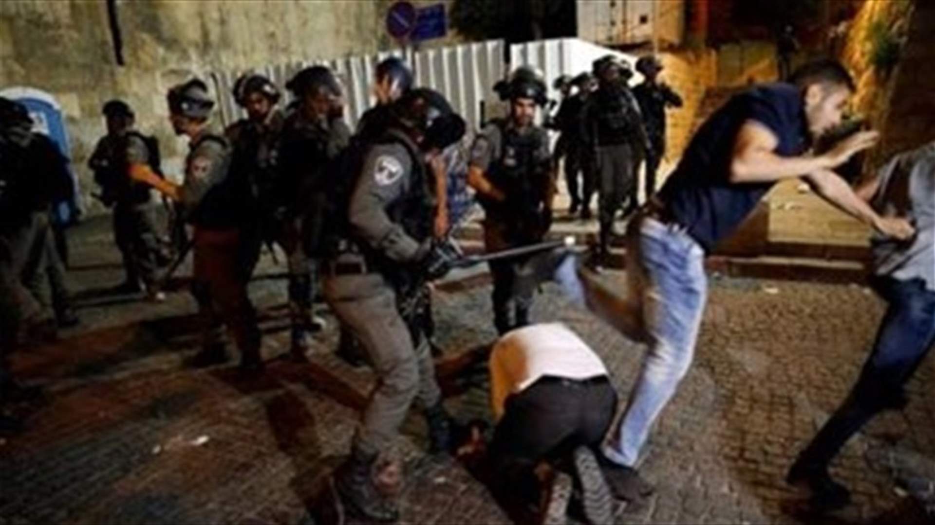 Palestinians protest use of metal detectors at al-Aqsa mosque