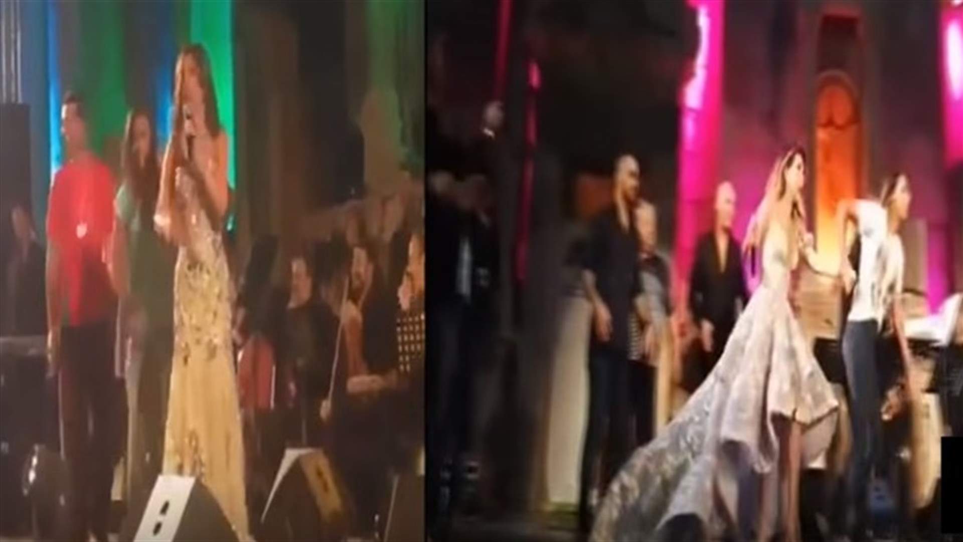 بالفيديو: مفاجأة صادمة عن مقتحمة حفل نوال الزغبي.. هذا ما فعلته بنجوى كرم!