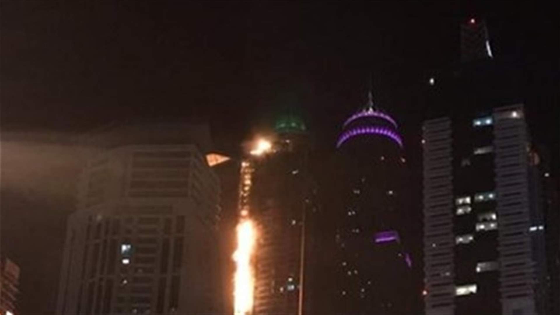 [VIDEO] Blaze sweeps through Dubai skyscraper for second time