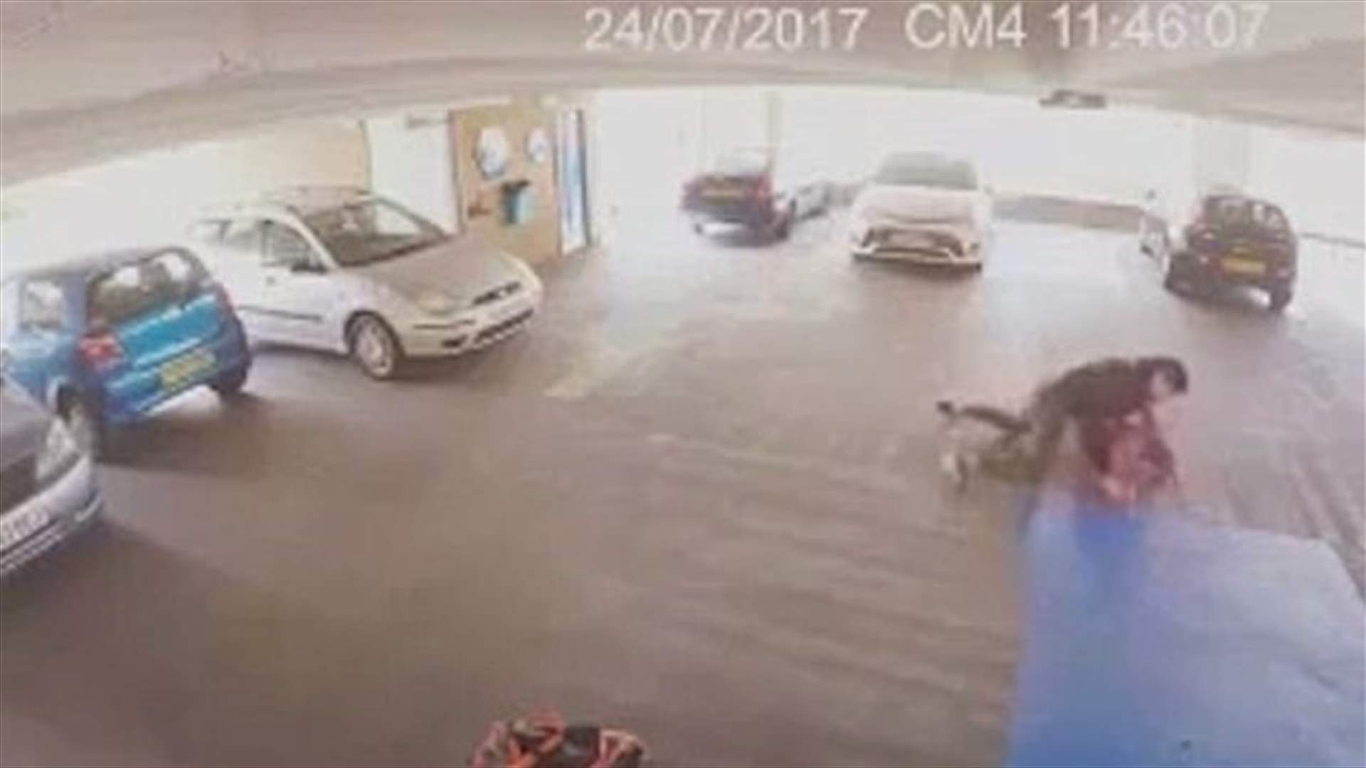 بالفيديو- أراد سرقة سيارة... فكان له ملاكم محترف بالمرصاد!