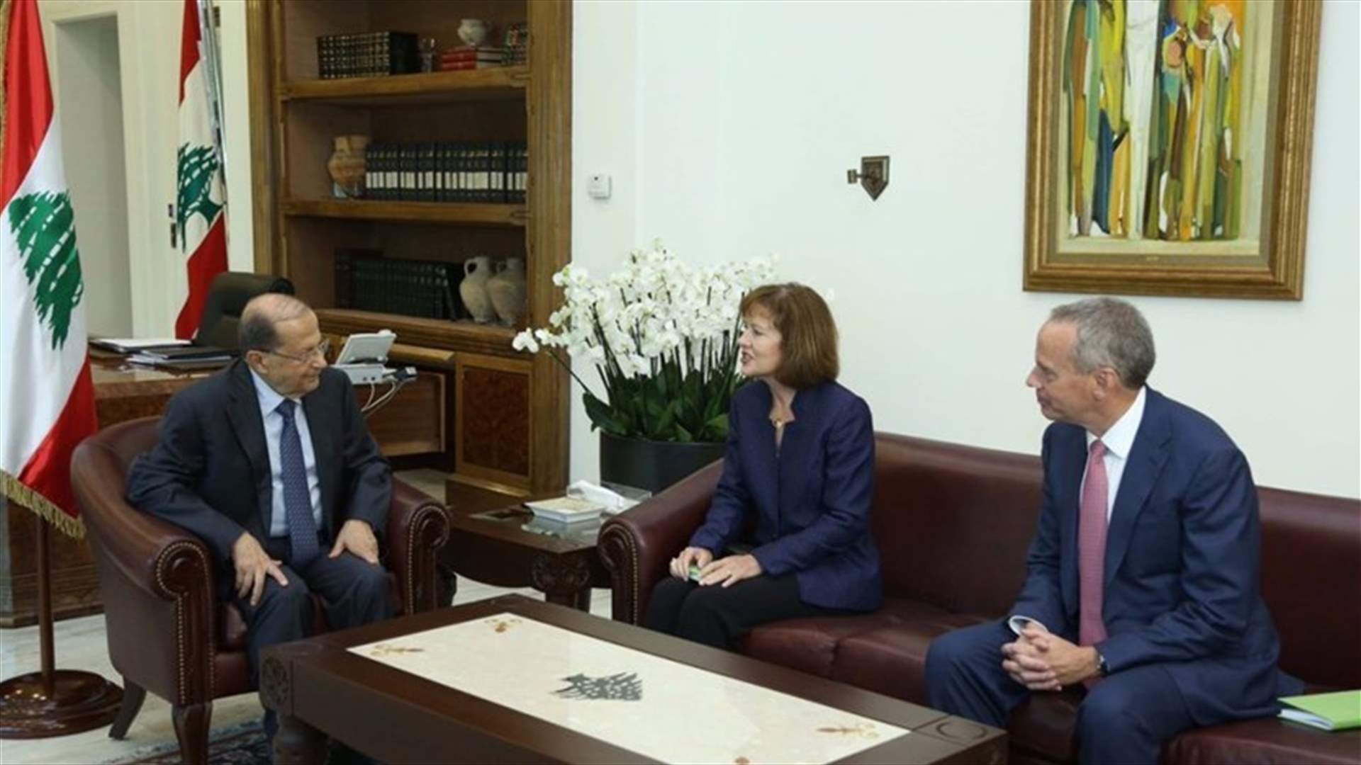 President Aoun meets with US ambassador
