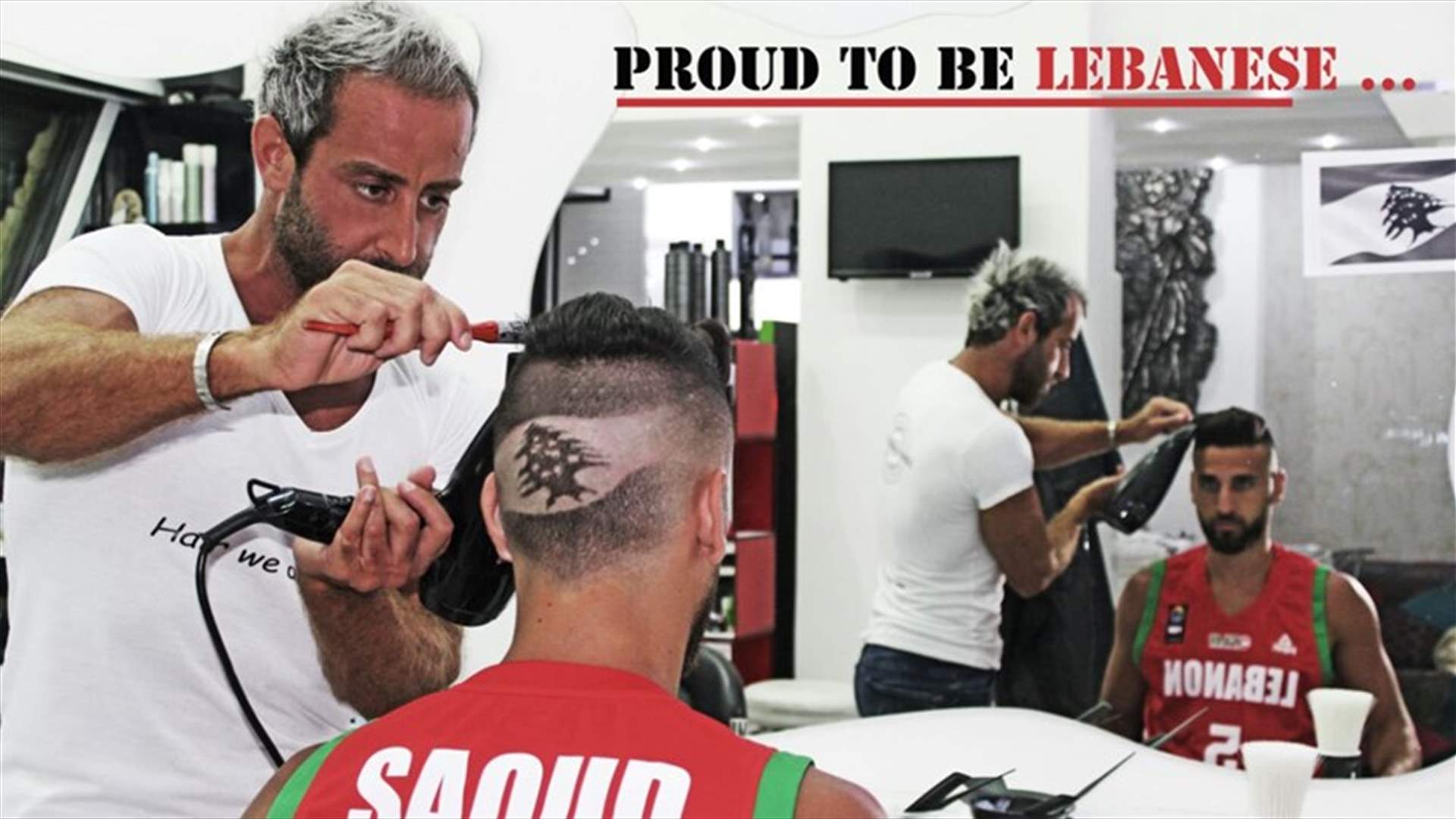 بالصور - هشام وعماد حداد يدعمان منتخب لبنان بأغرب الطرق