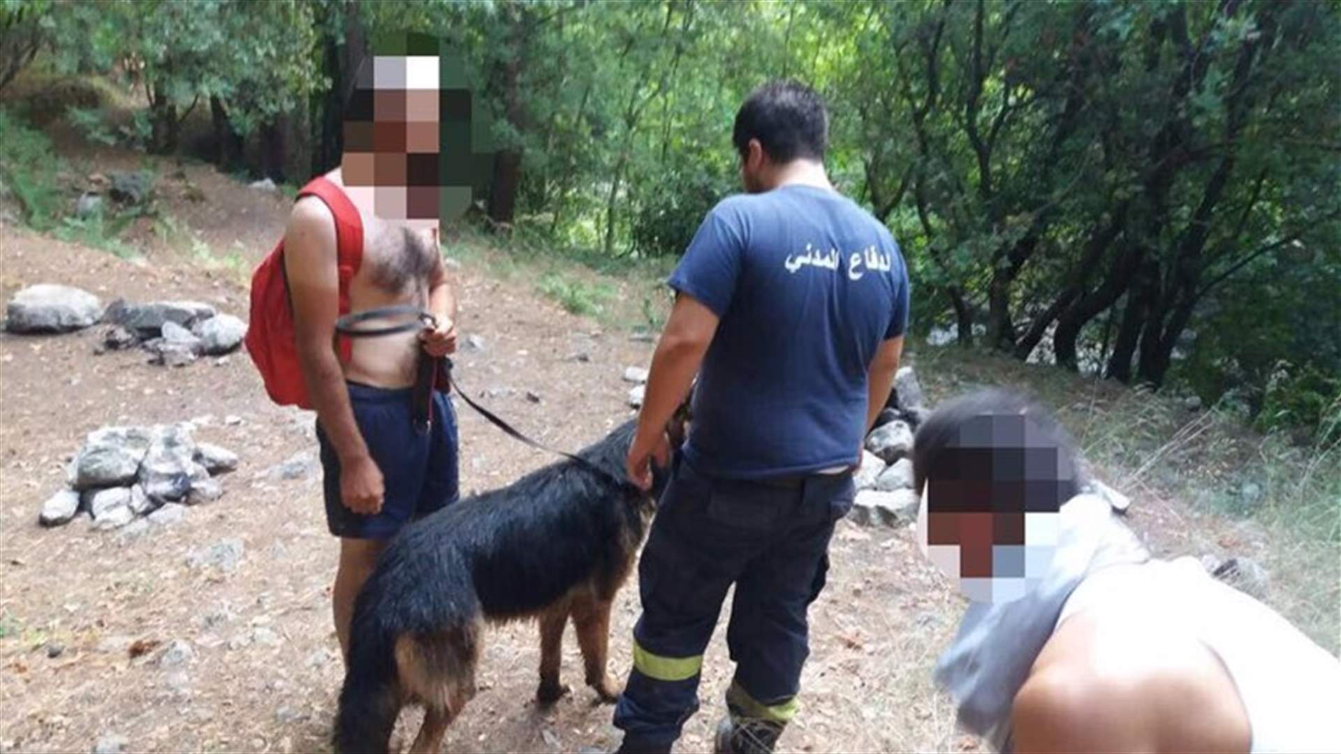 بالصور- هكذا تم إنقاذ هذا الكلب بعد سقوطه في نهر شوان...