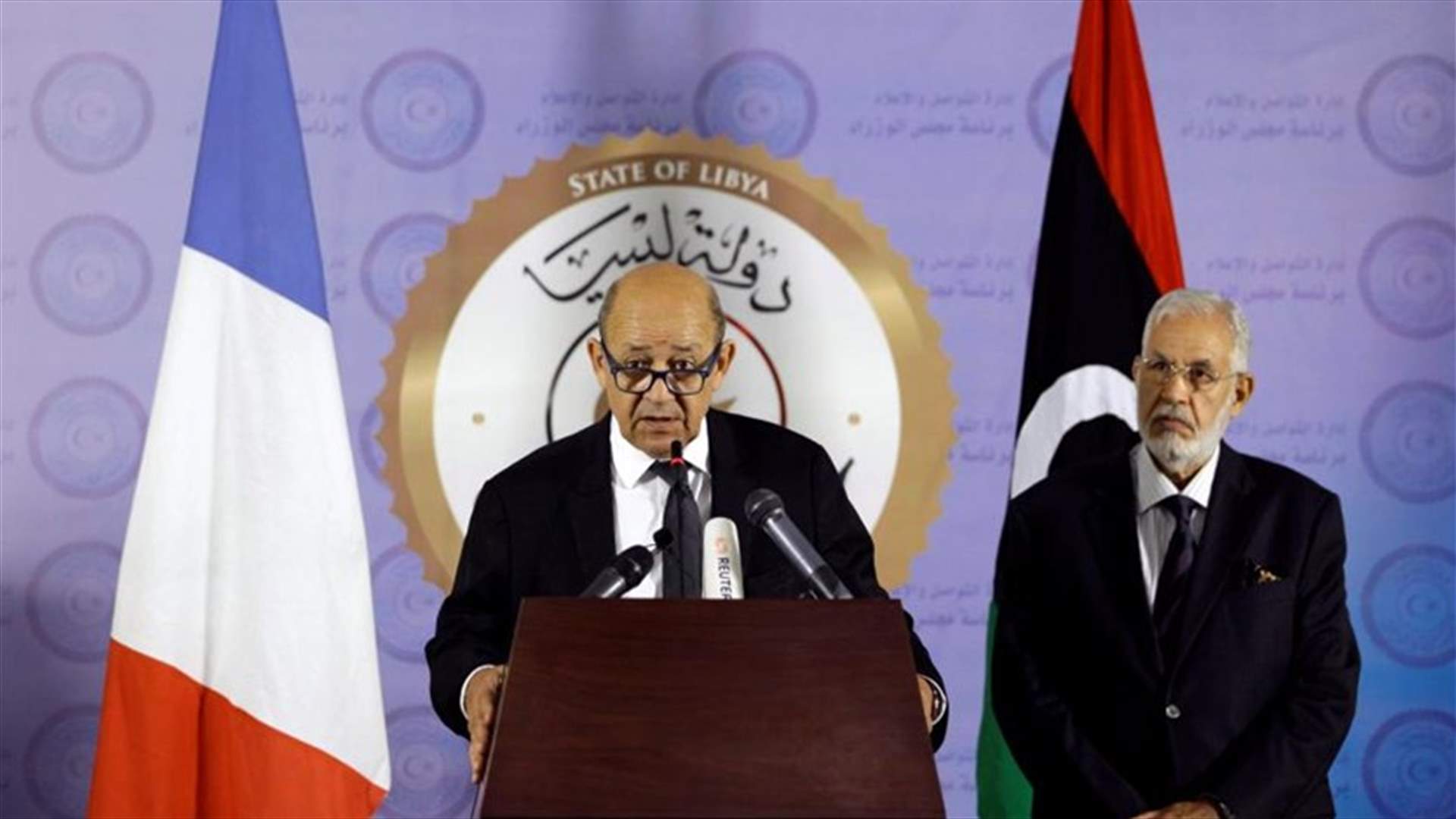 French foreign minister in Libya to push peace deal