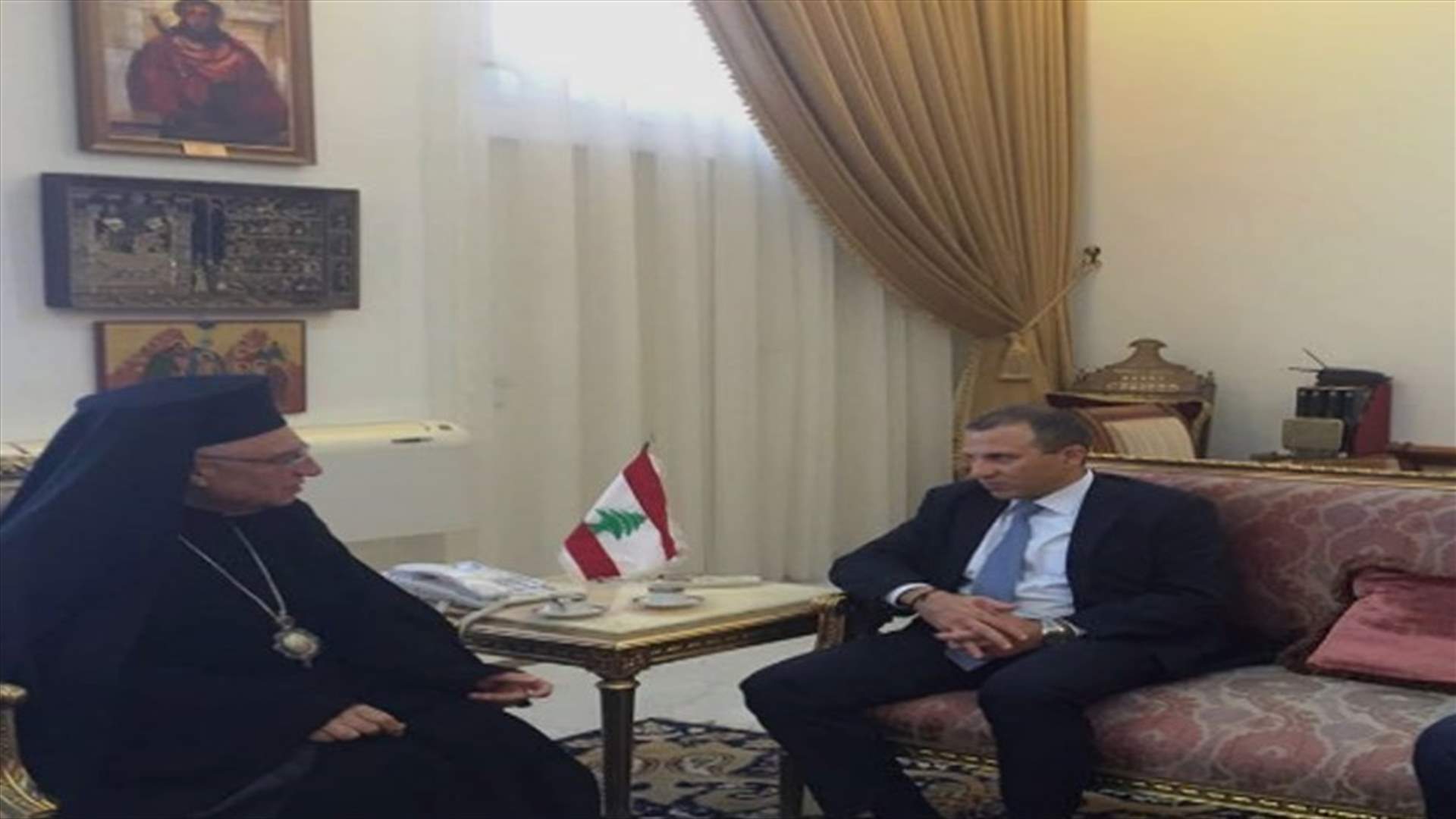 Bassil meets with Melkite Greek Catholic Patriarch Absi
