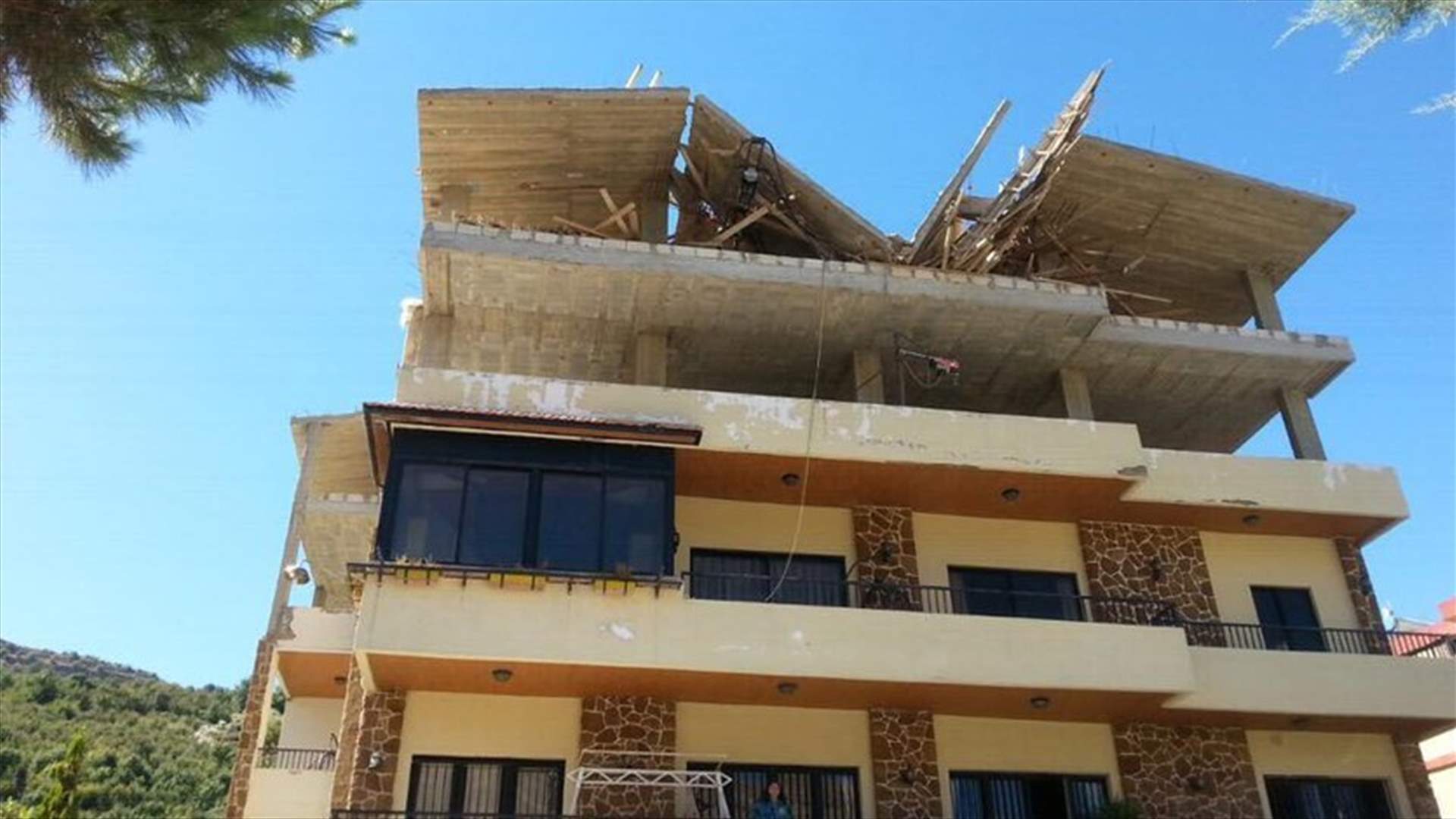 Four workers injured after collapse of a building’s roof