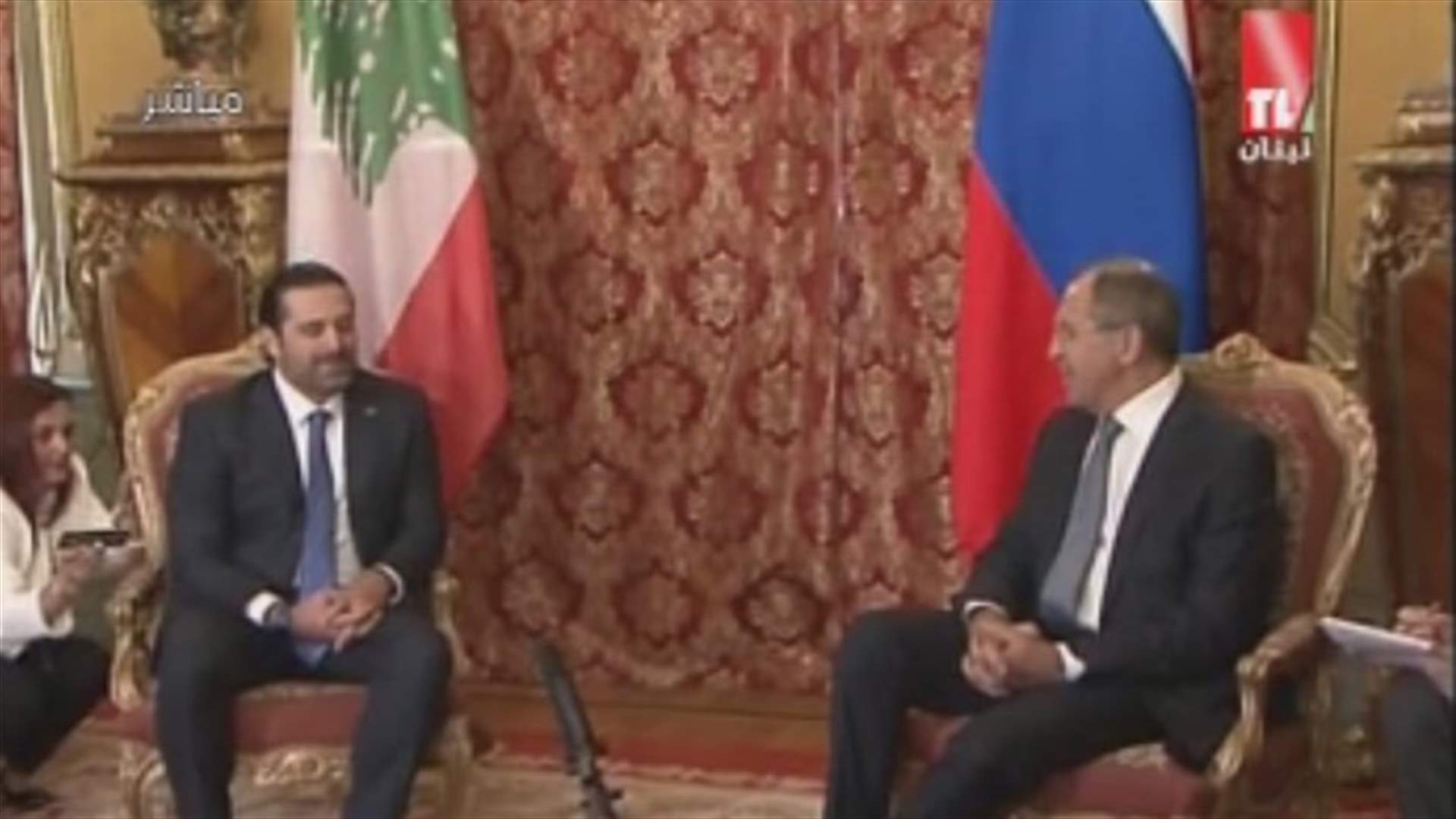Hariri meets with Lavrov, says Lebanon seeks to strengthen LAF