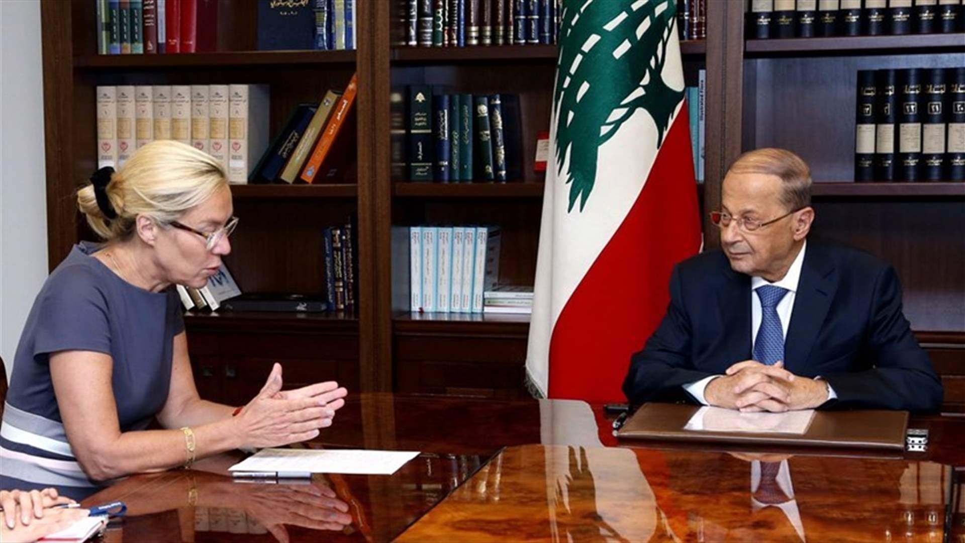 President Aoun meets with Sigrid Kaag
