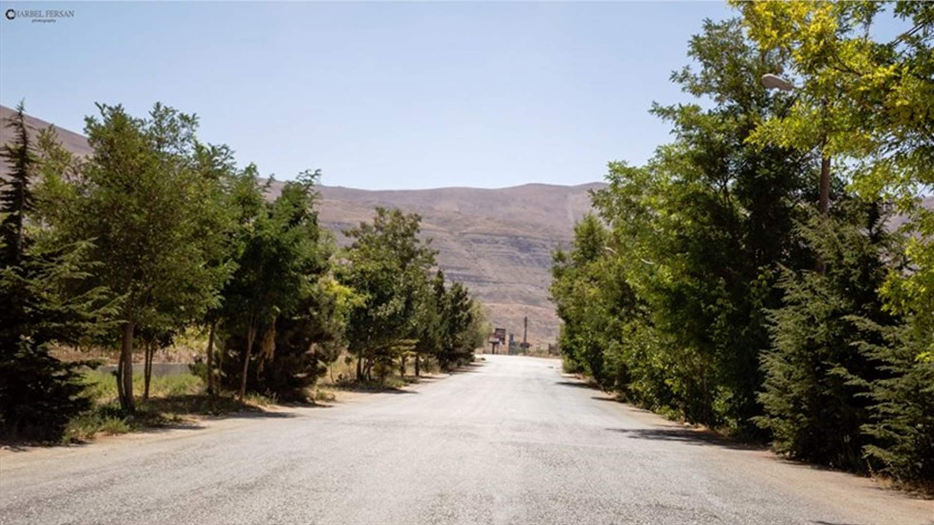 طقس صيفي مع ضباب على الجبال
