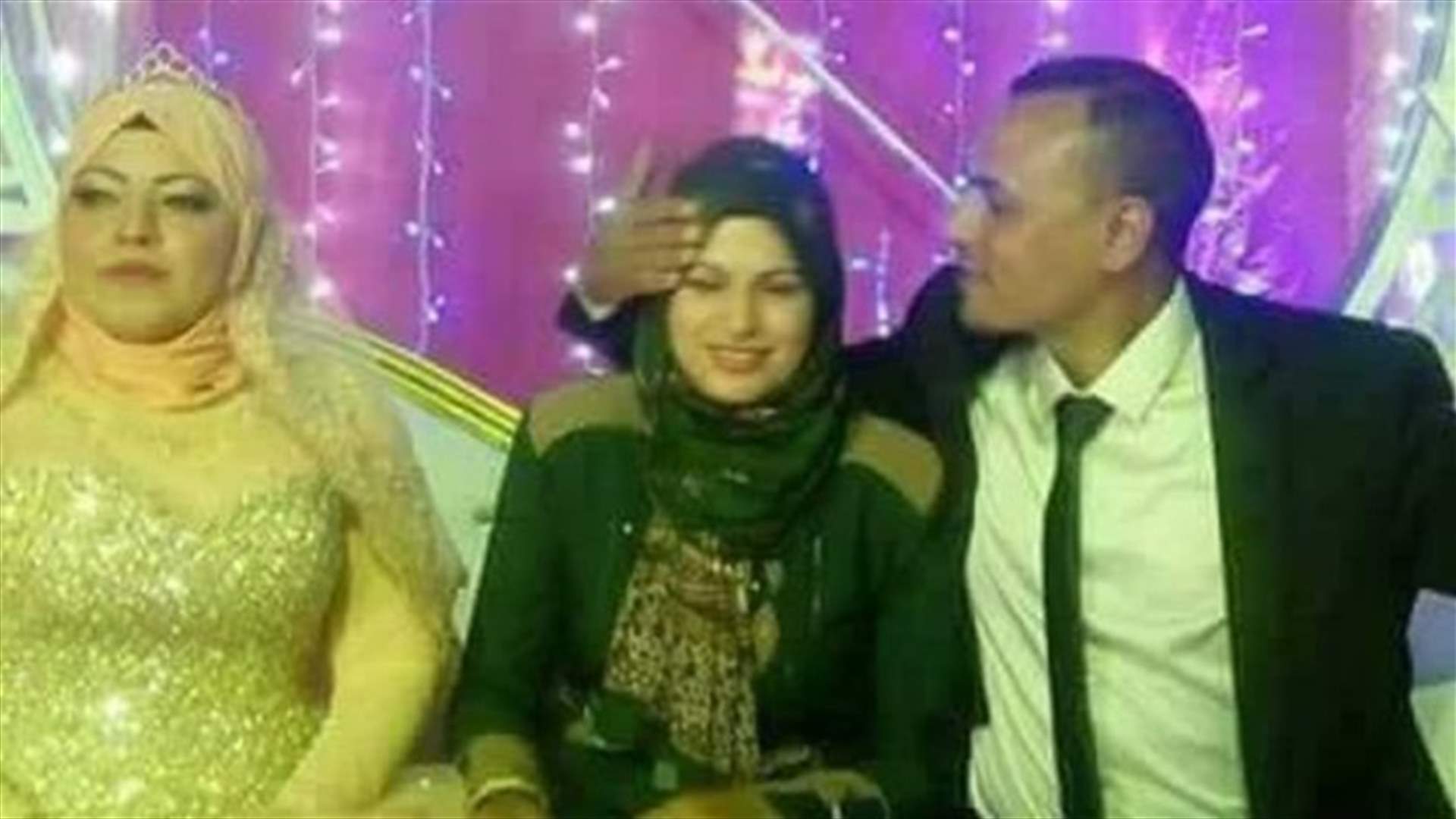 بالصور- حضرت حفل زفاف زوجها من امرأة ثانية... وحصلت على قبلة من العريس!