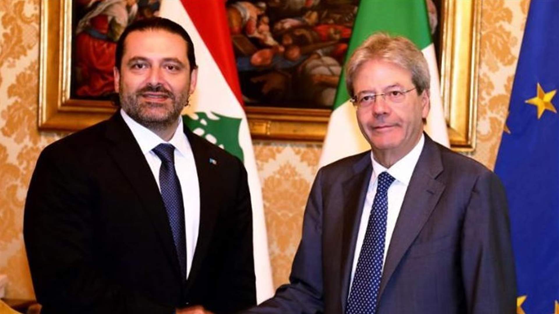 PM Hariri meets with Italian counterpart