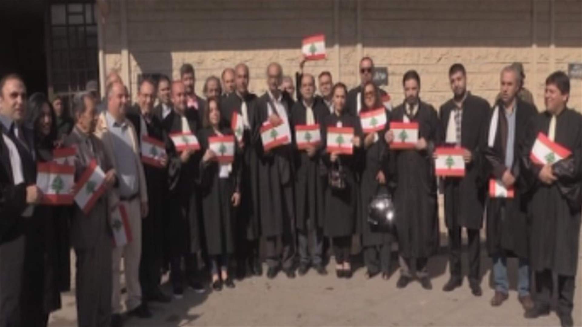 اعتصام للمحامين امام قصر العدل في بعلبك