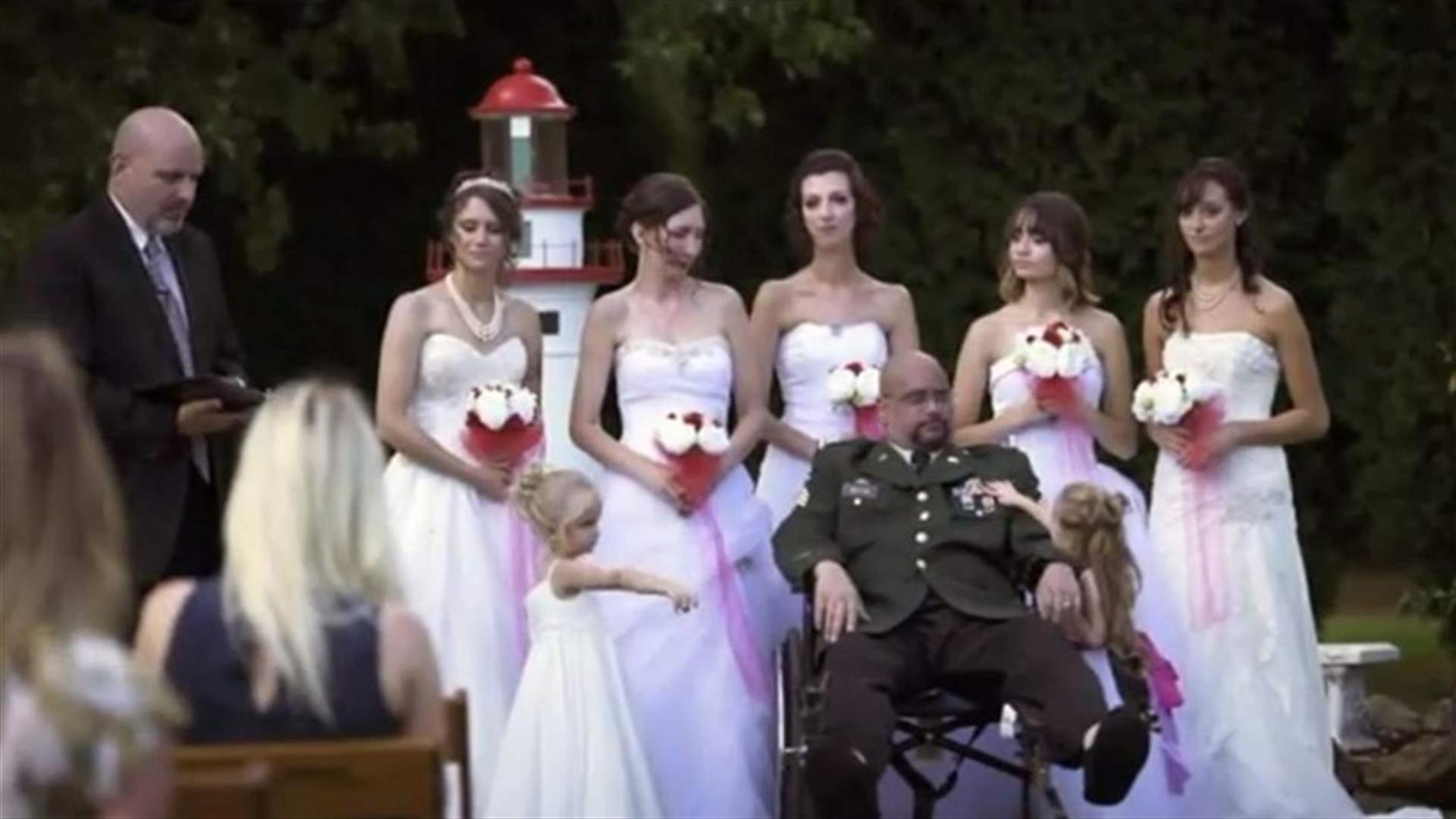 [PHOTOS] Father Fulfills Wish To Walk All His 7 Daughters Down The Aisle