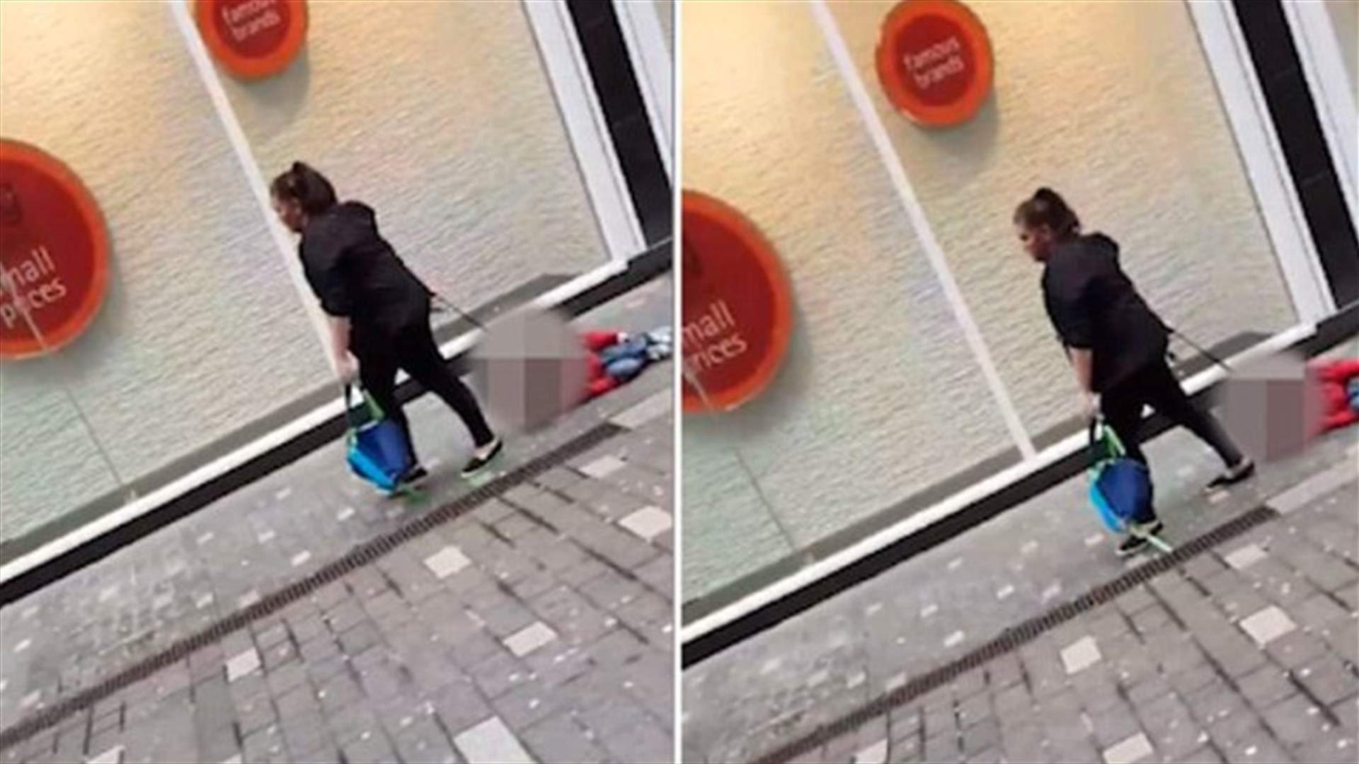 فيديو صادم – امرأة تجرّ طفلاً بطريقة مثيرة للاشمئزاز!