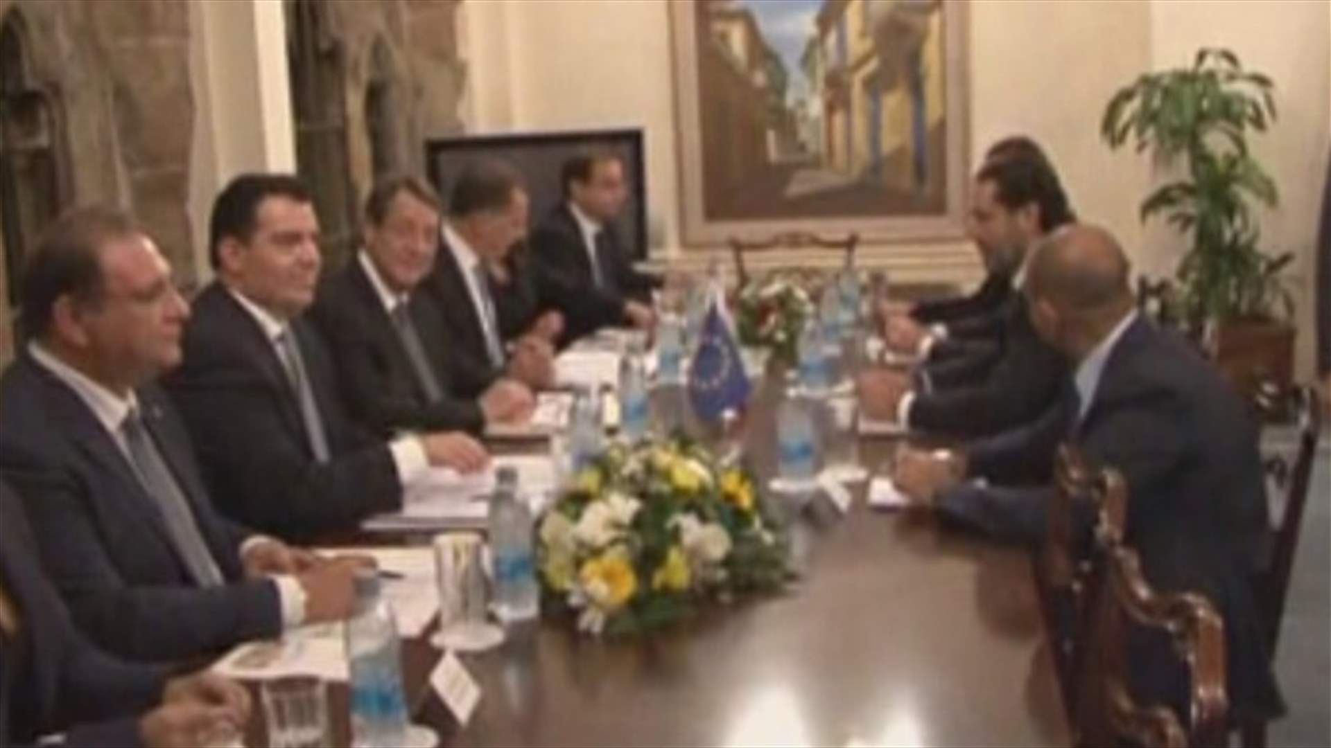الحريري في قبرص