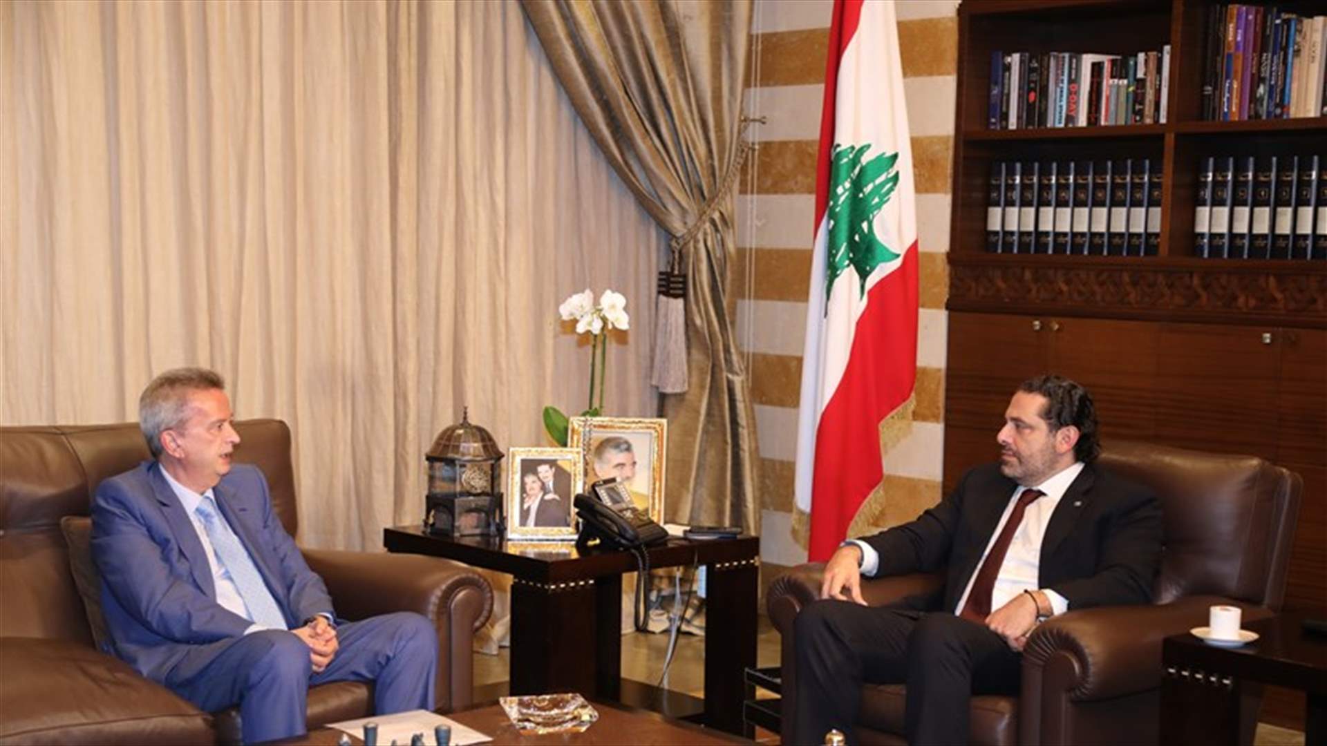 الحريري استقبل حاكم مصرف لبنان وقائد الجيش والمدير العام للامن العام