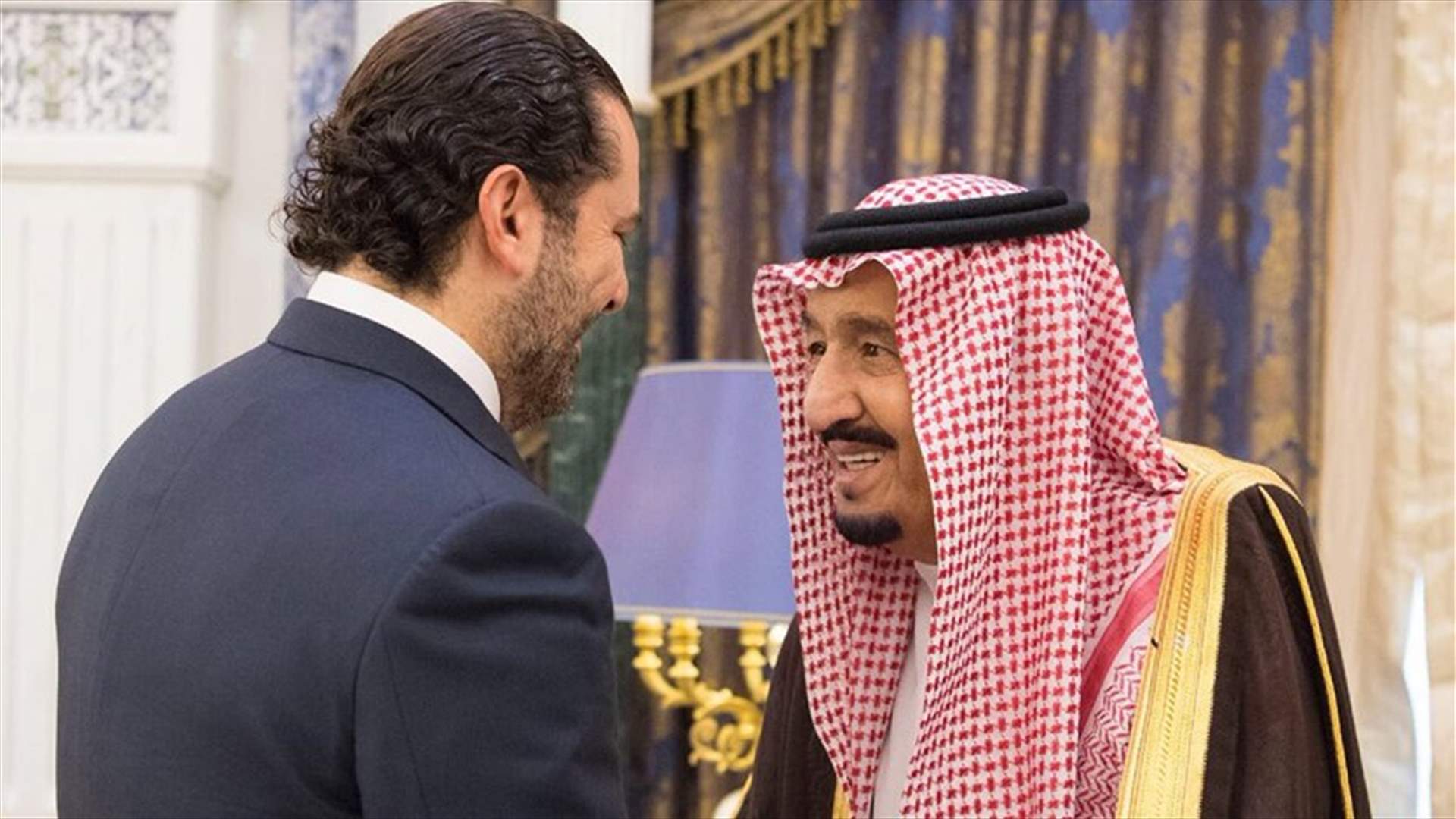 بالصور- لقاء الملك سلمان والحريري