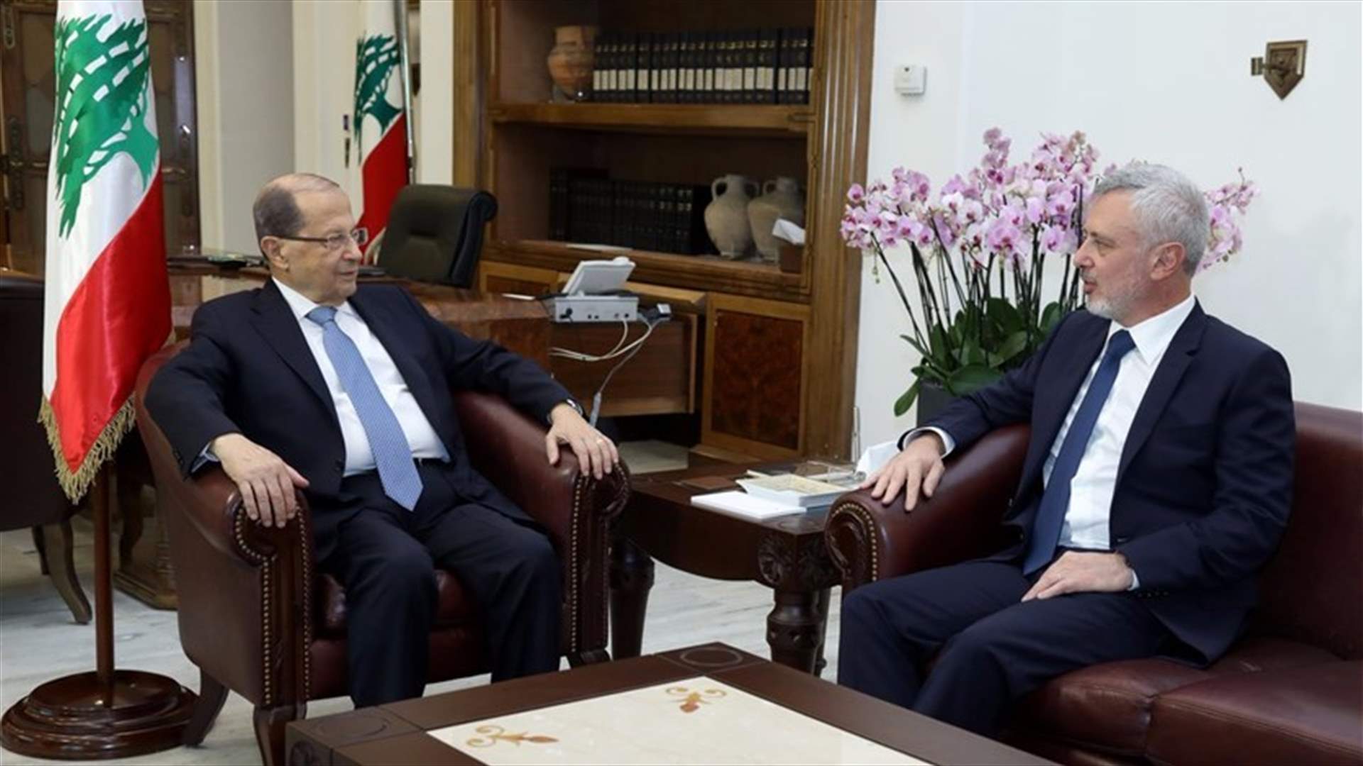 [PHOTO] Aoun meets with Frangieh in Baabda