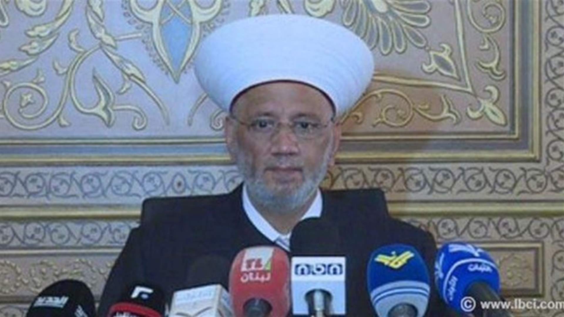 Mufti Derian: We have to examine reasons behind Hariri’s resignation