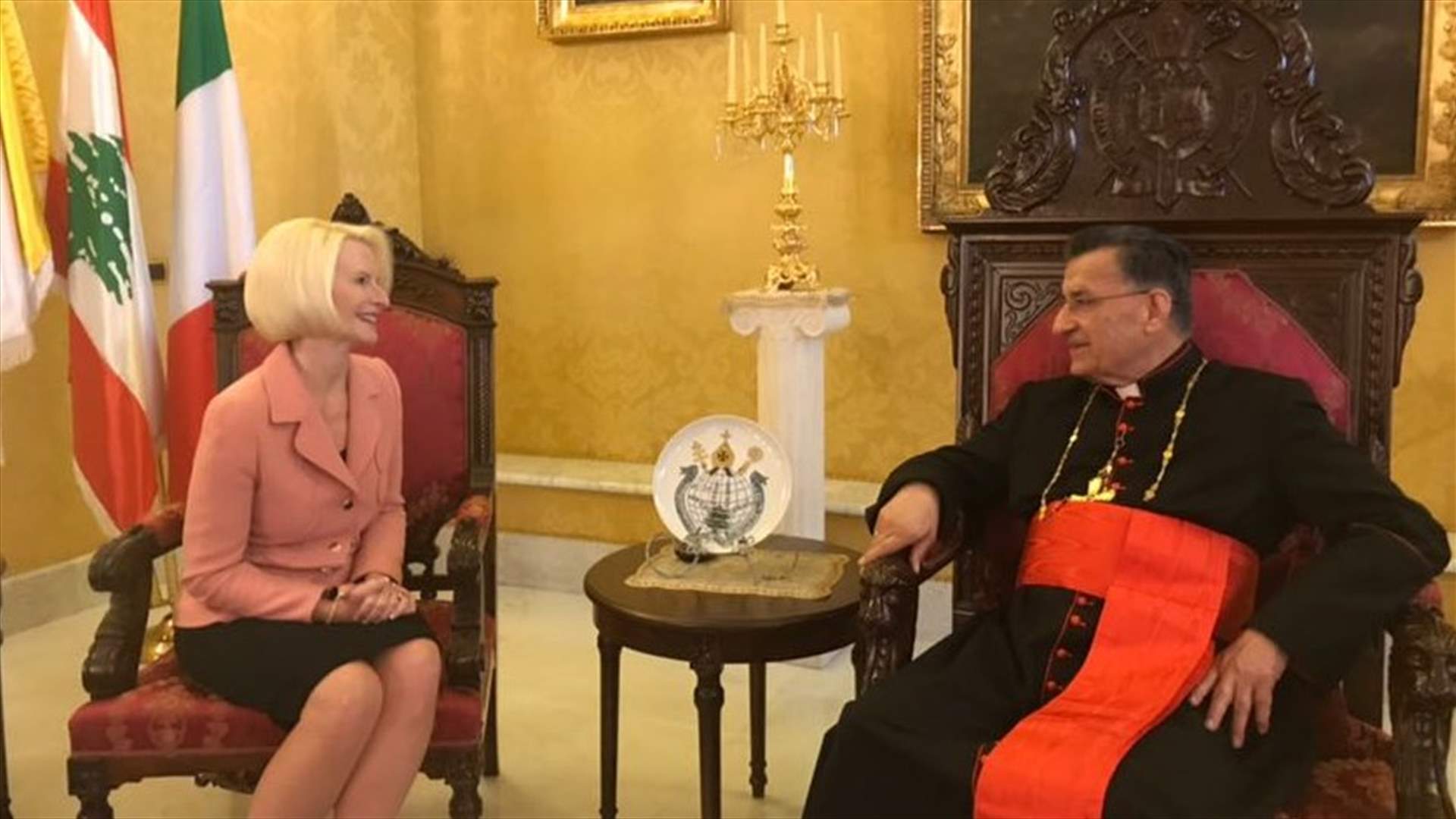 الراعي يلتقي السفيرة الأميركية لدى الكرسي الرسولي