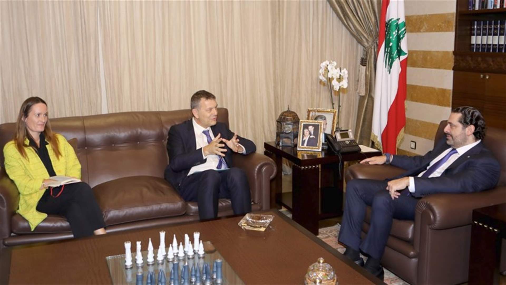 لازاريني اطلع الحريري على تحضيرات مؤتمر الدعم الدولي