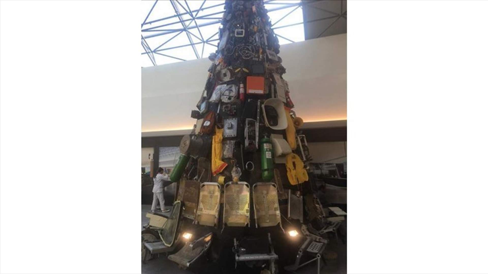 Beirut airport acts after Christmas tree on site widely criticized