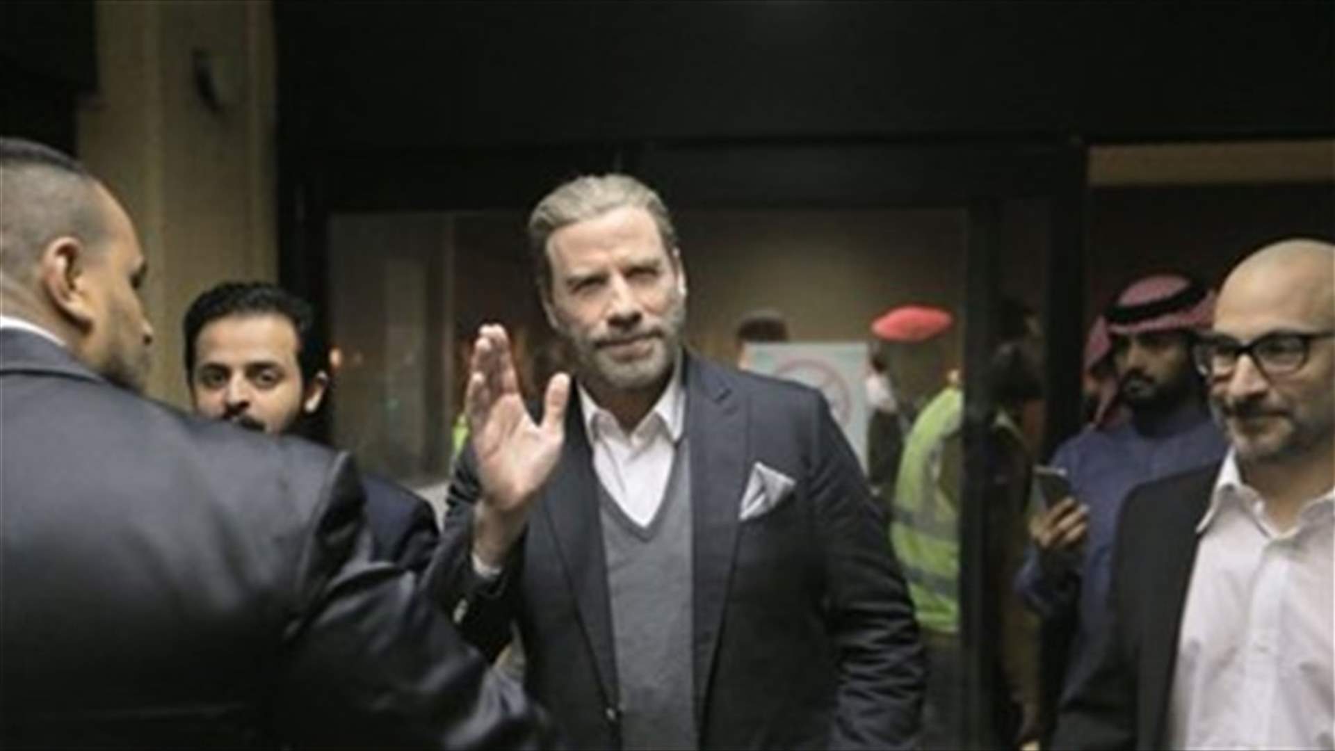 Actor John Travolta arrives in Saudi Arabia