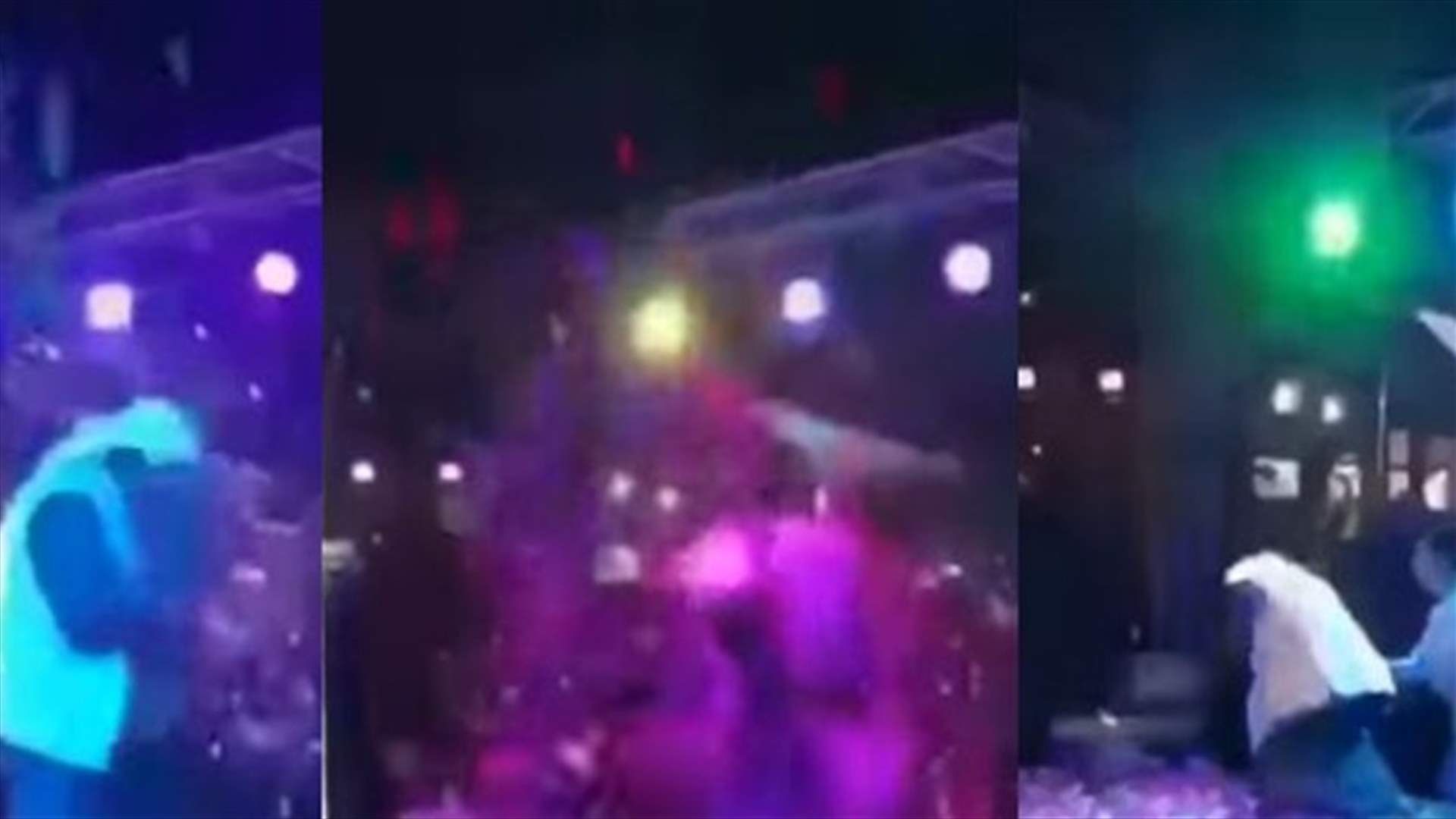 بالفيديو: إنفجرت المفرقعات في وجهه.. فنان عربي يسقط على المسرح