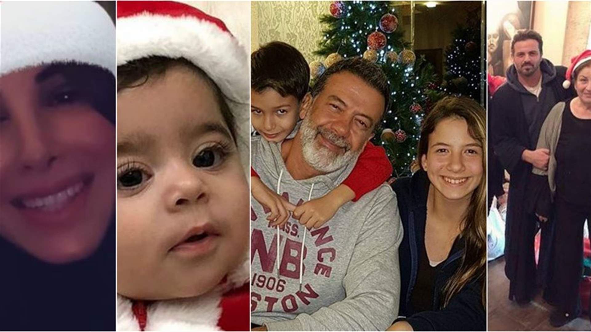 النجوم بعيد الميلاد... نجوى كرم بزي بابا نويل وريما فقيه بلباس النوم