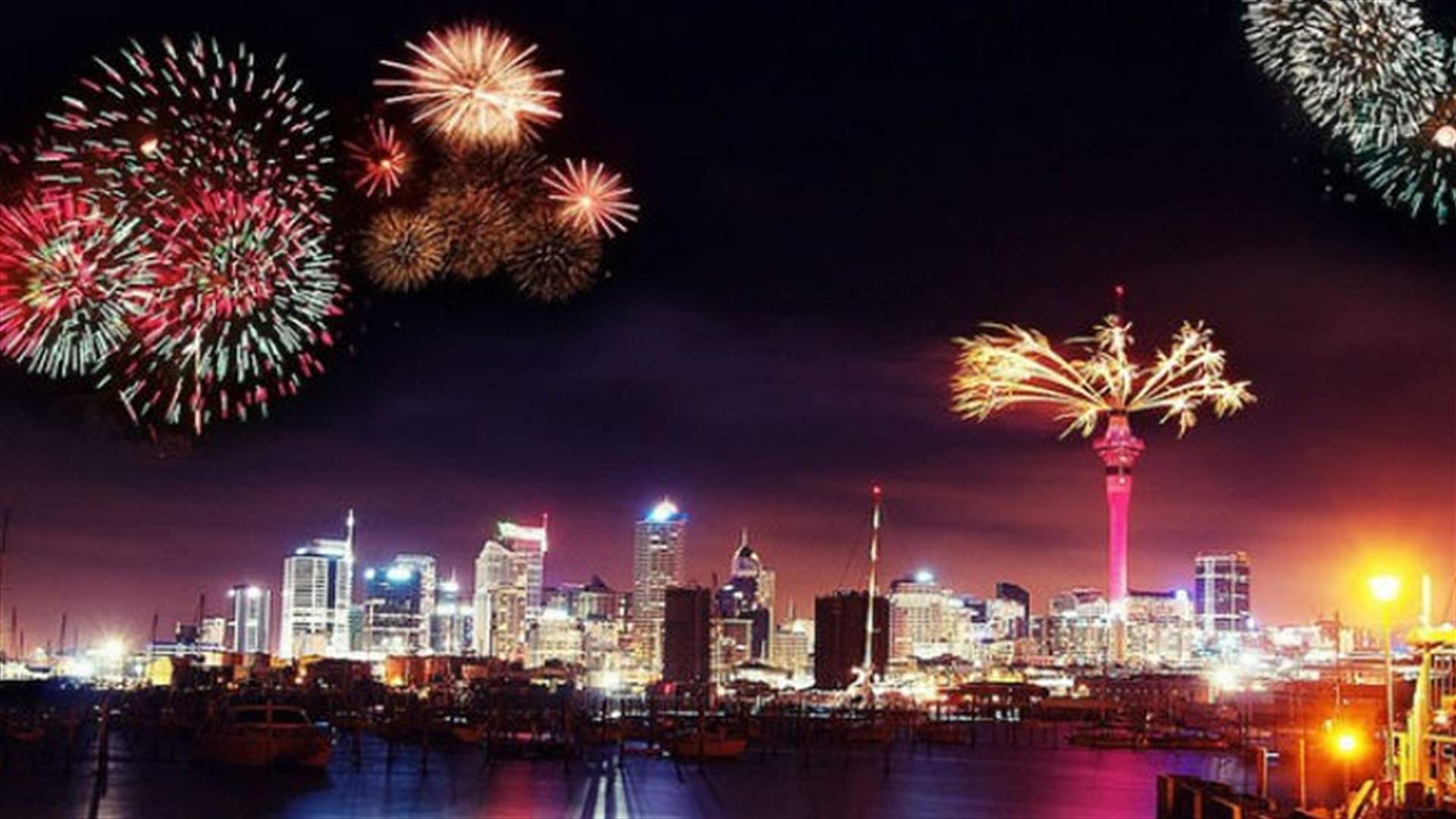 والاحتفالات انطلقت...Happy new year Newzealand