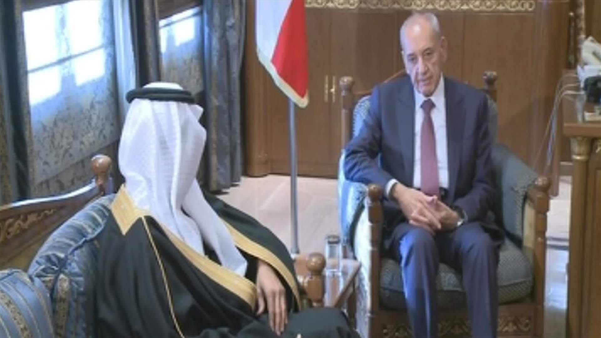 السفير السعودي عند مغادرته عين التينة: "تفاءلوا بالخير تجدوه"