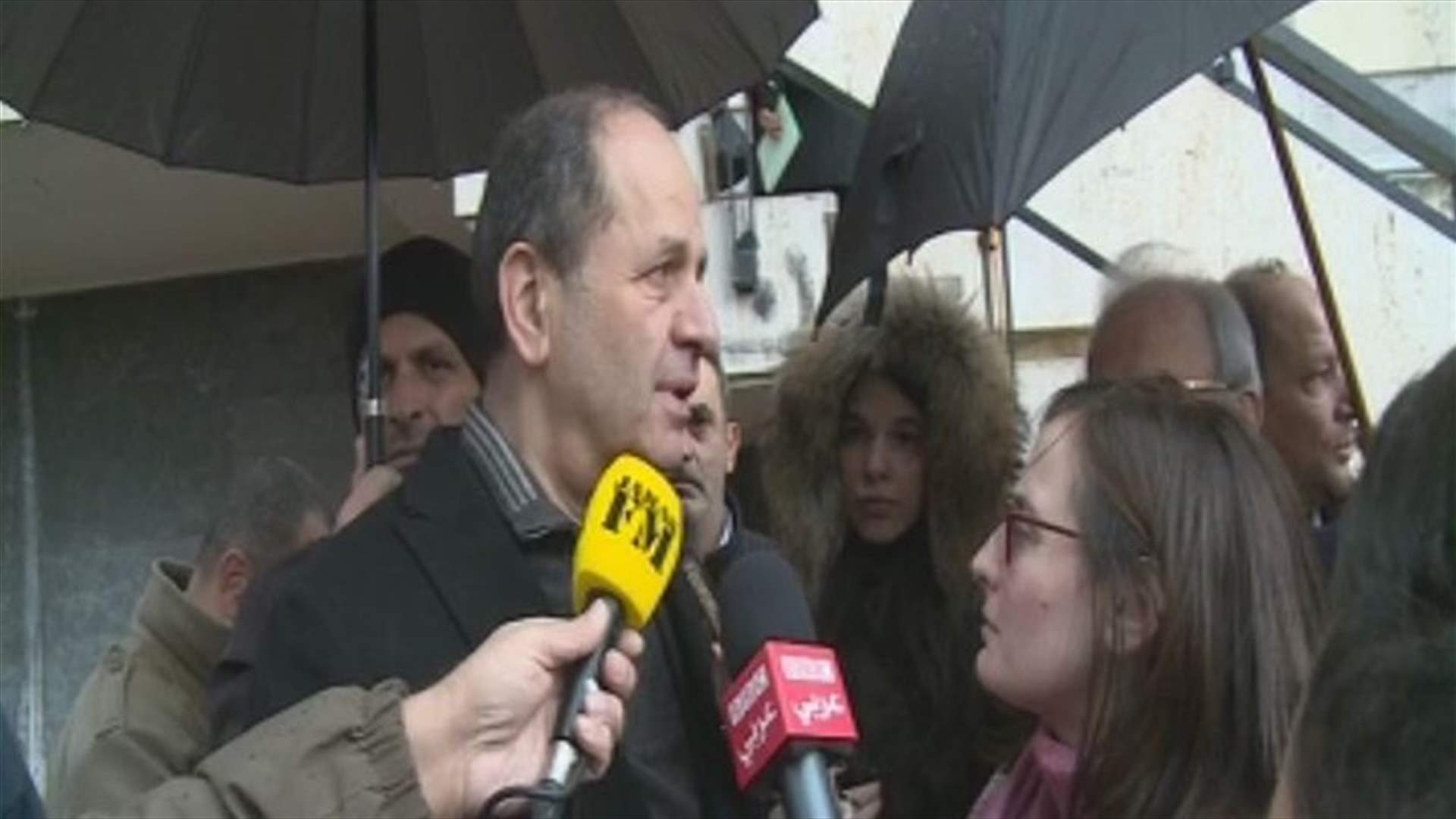 Pierre El-Daher from outside Justice Palace: We are here to sound the alarm over freedom of expression