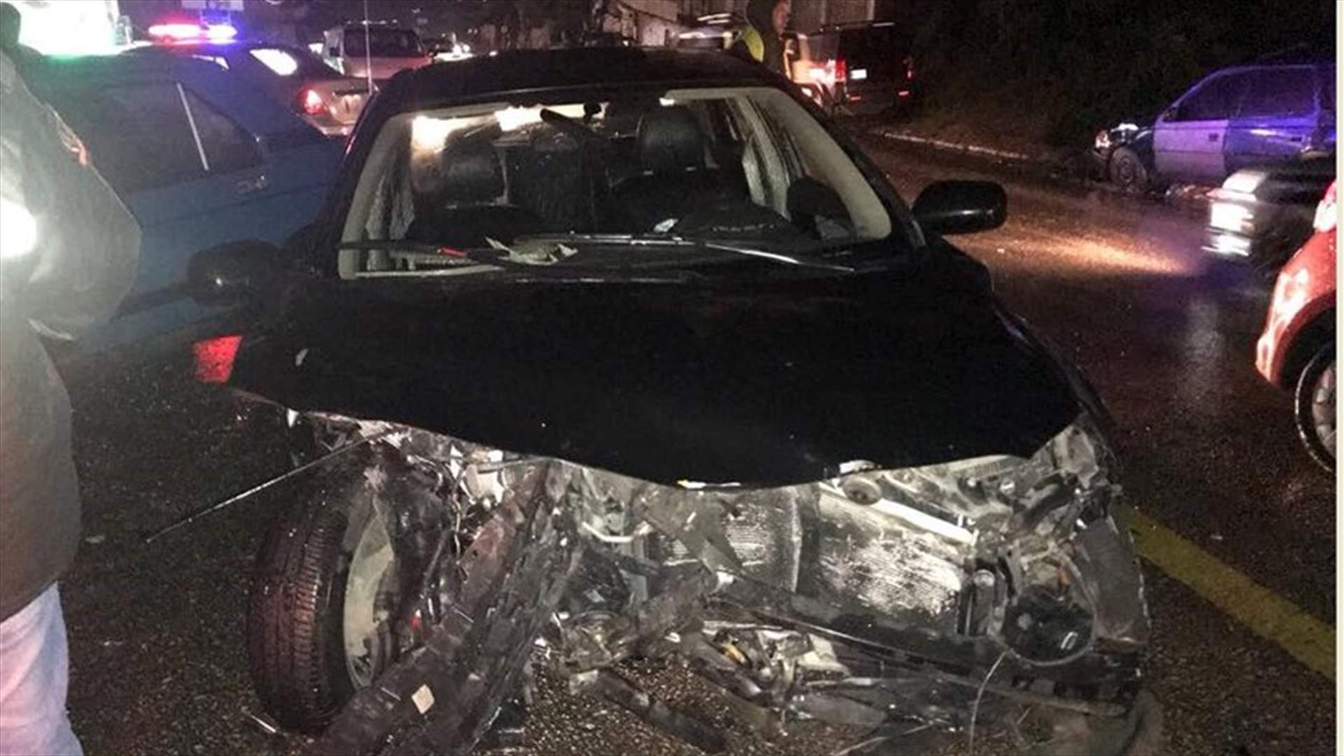 بالصورة- جريحان اثر حادث سير في عجلتون