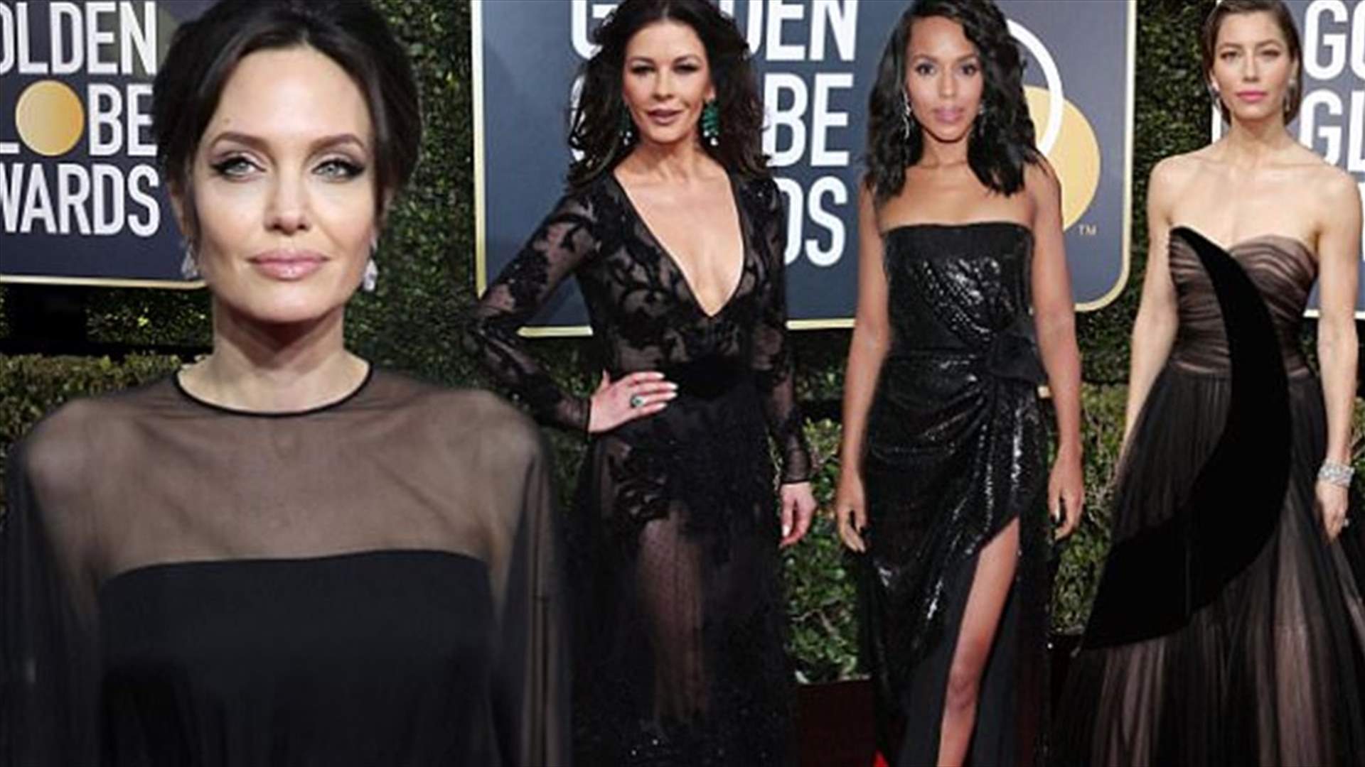 بالصور - إطلالات النجمات في حفل Golden Globes جمعها اللون الأسود... والسبب يثير الإعجاب!