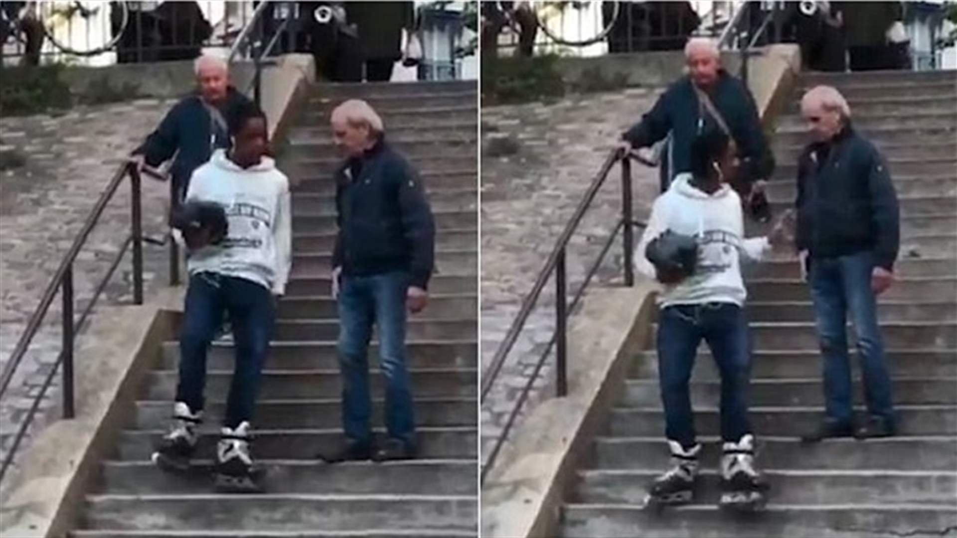 فيديو نال 8 ملايين مشاهدة... لشاب يتزحلق!