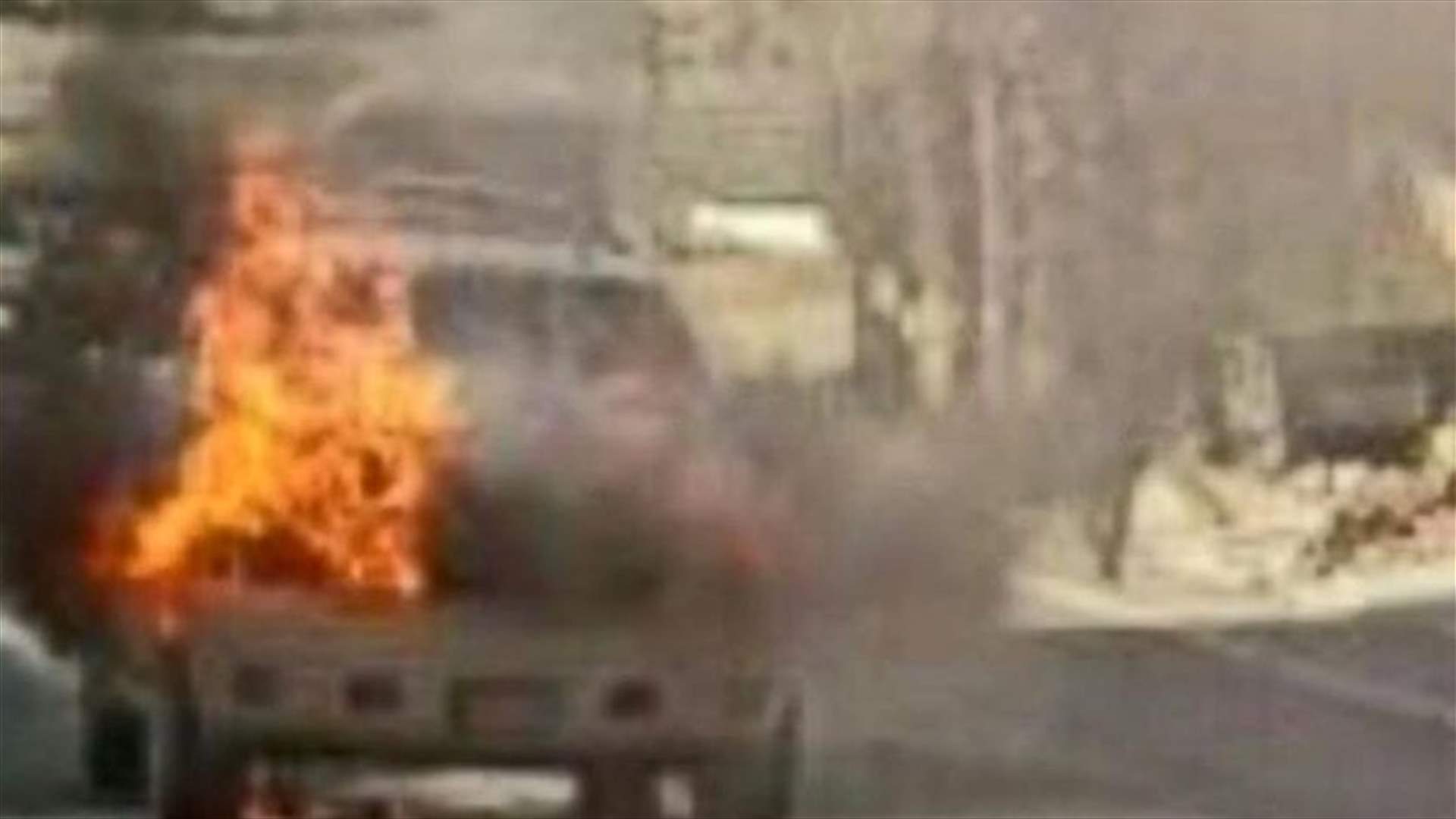 [PHOTOS] Ahmad Hariri’s car catches fire