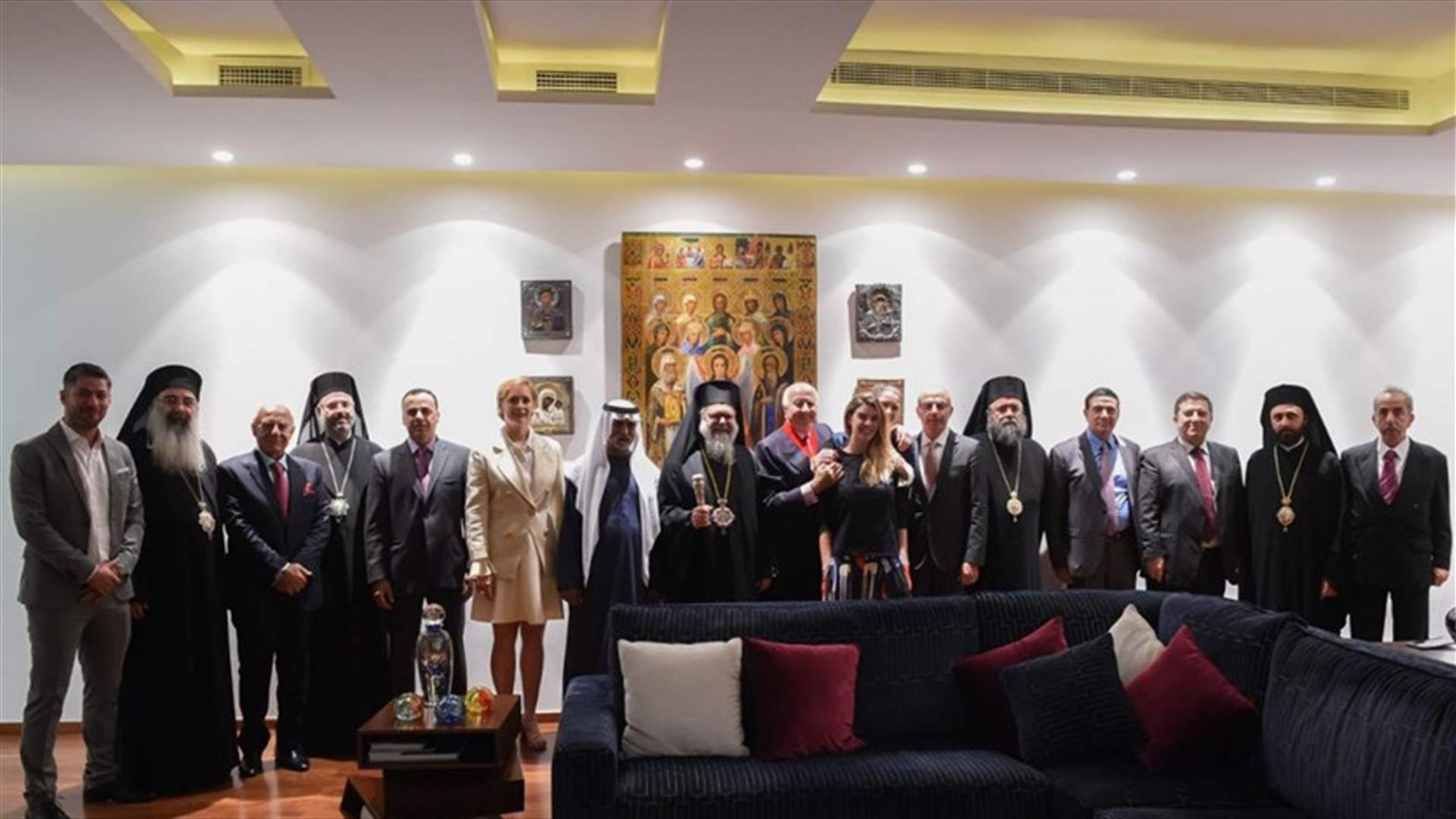 البطريرك يوحنا العاشر في زيارة للشيخ محمد بن زايد... وتكريم لمدير عام الصياد
