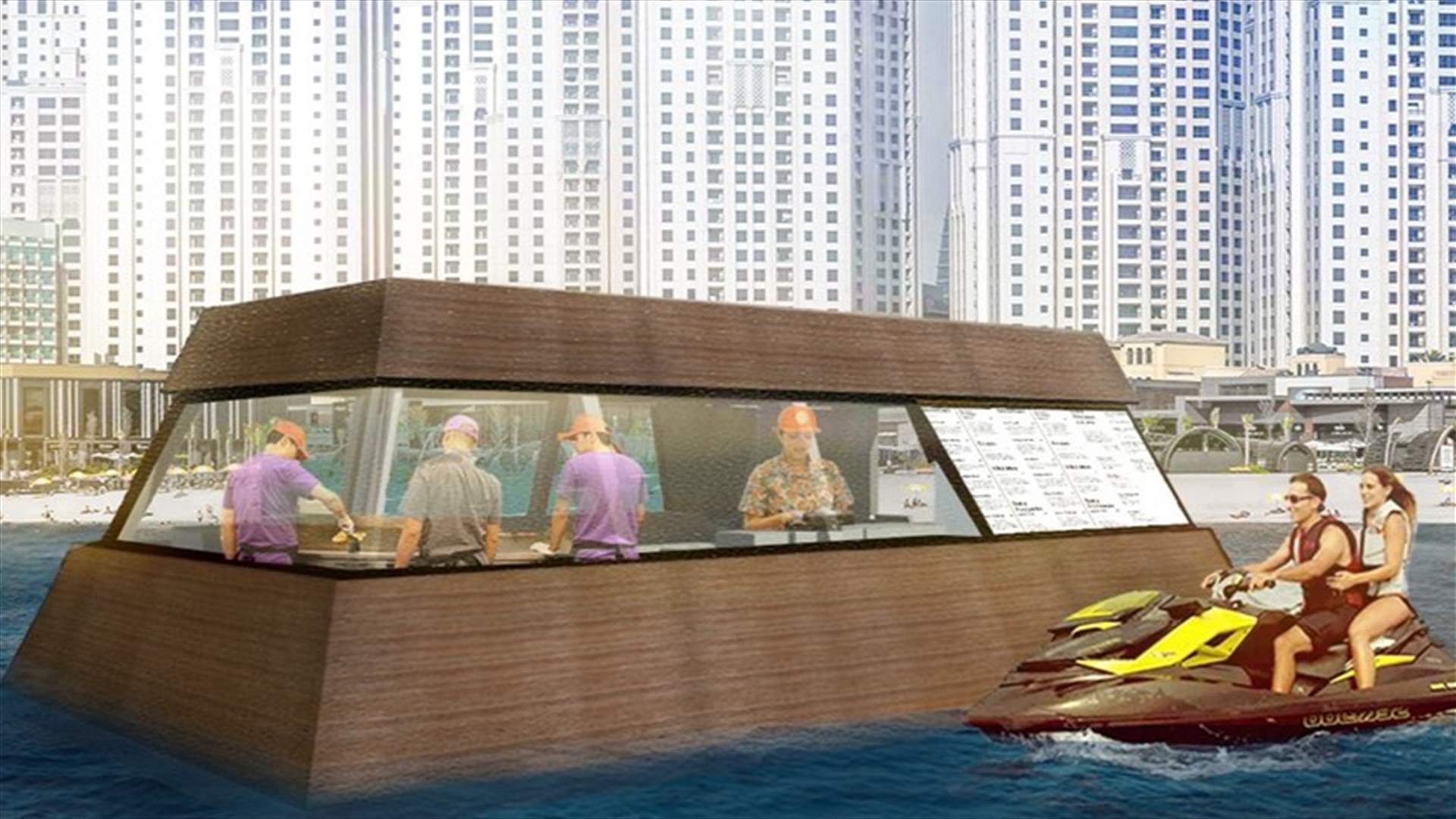 دبي تستعد لافتتاح أول مطعم عائم في العالم