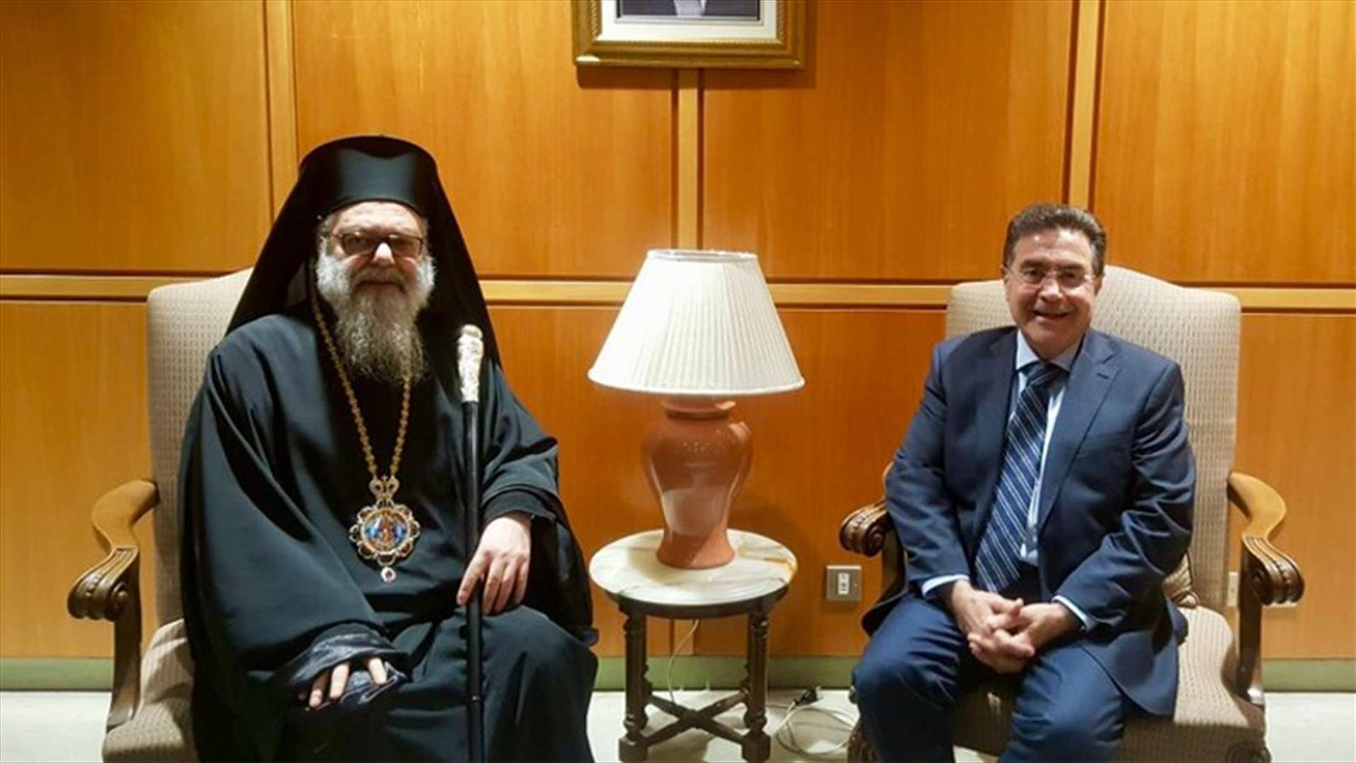 تويني ممثلا رئيس الجمهورية في استقبال يازجي: الكنيسة في أبو ظبي ملتقى لكل الطوائف