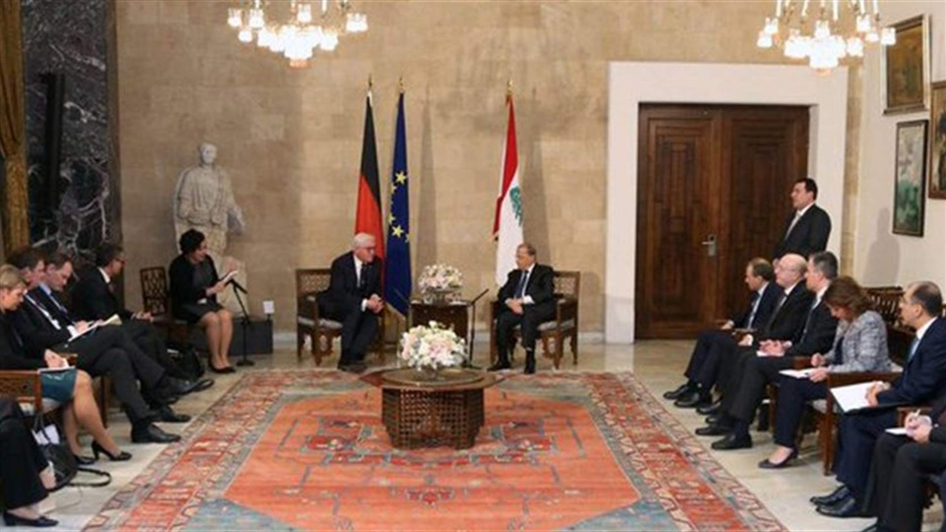 German president kicks off his official visit to Beirut