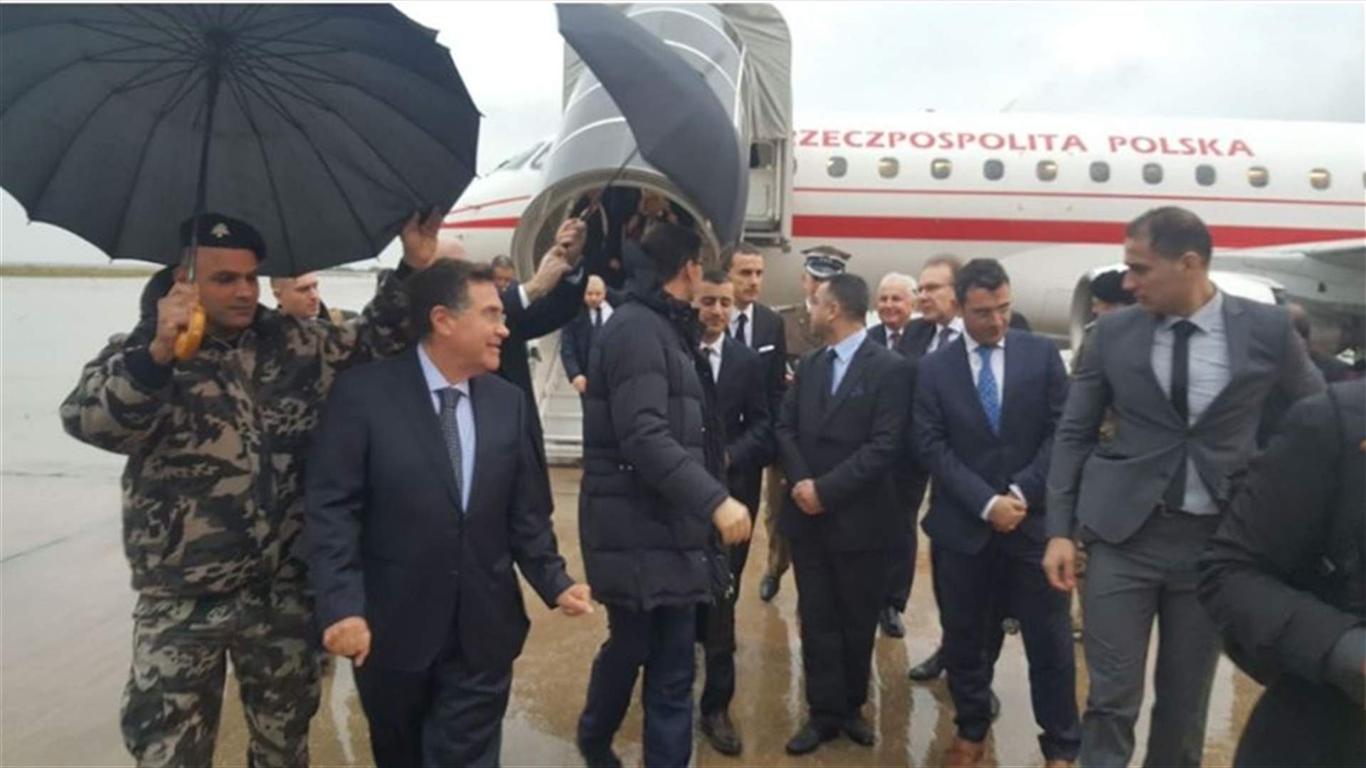 رئيس وزراء بولندا في لبنان