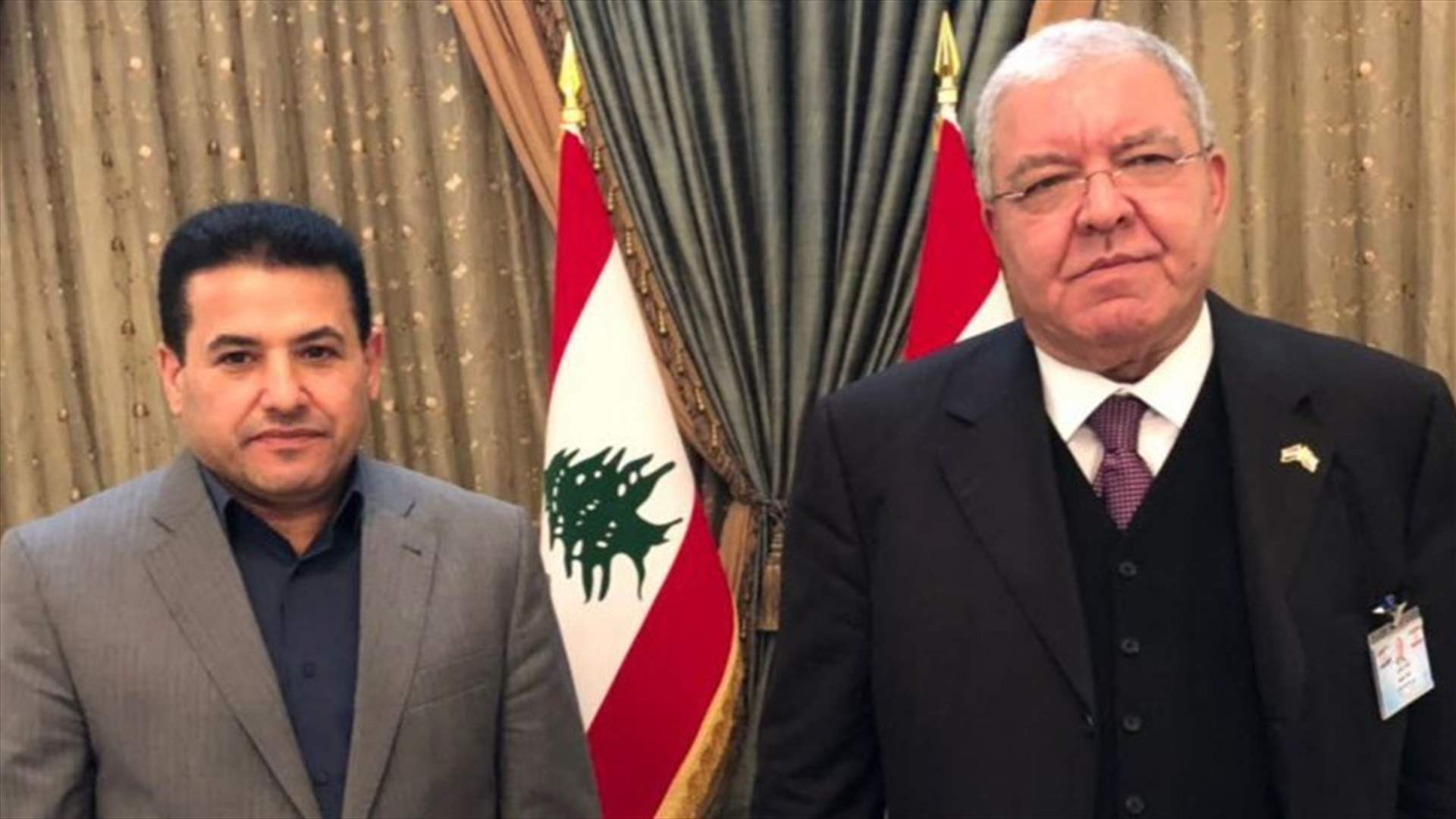 Minister al-Mashnouq meets with Iraqi counterpart in Baghdad