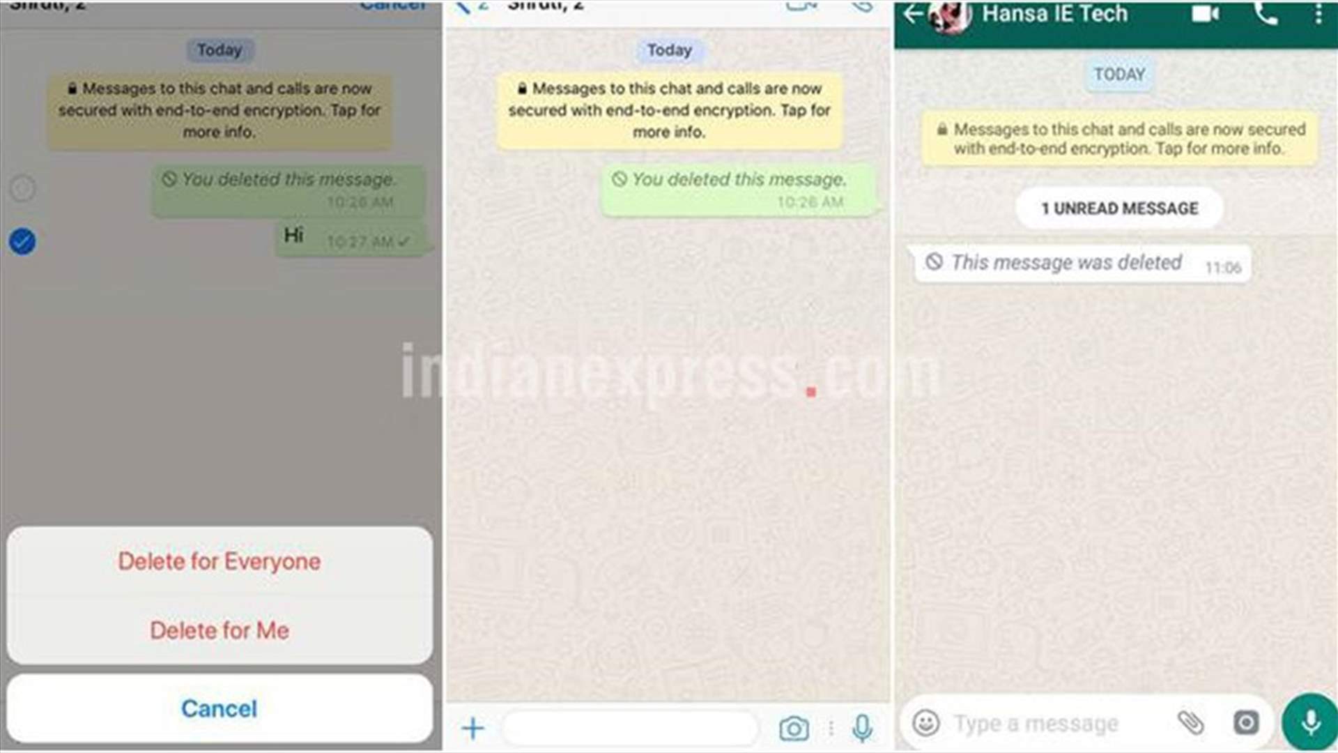 بعد استنكار المستخدمين... واتساب يضيف تعديلاً على ميزة حذف الرسائل