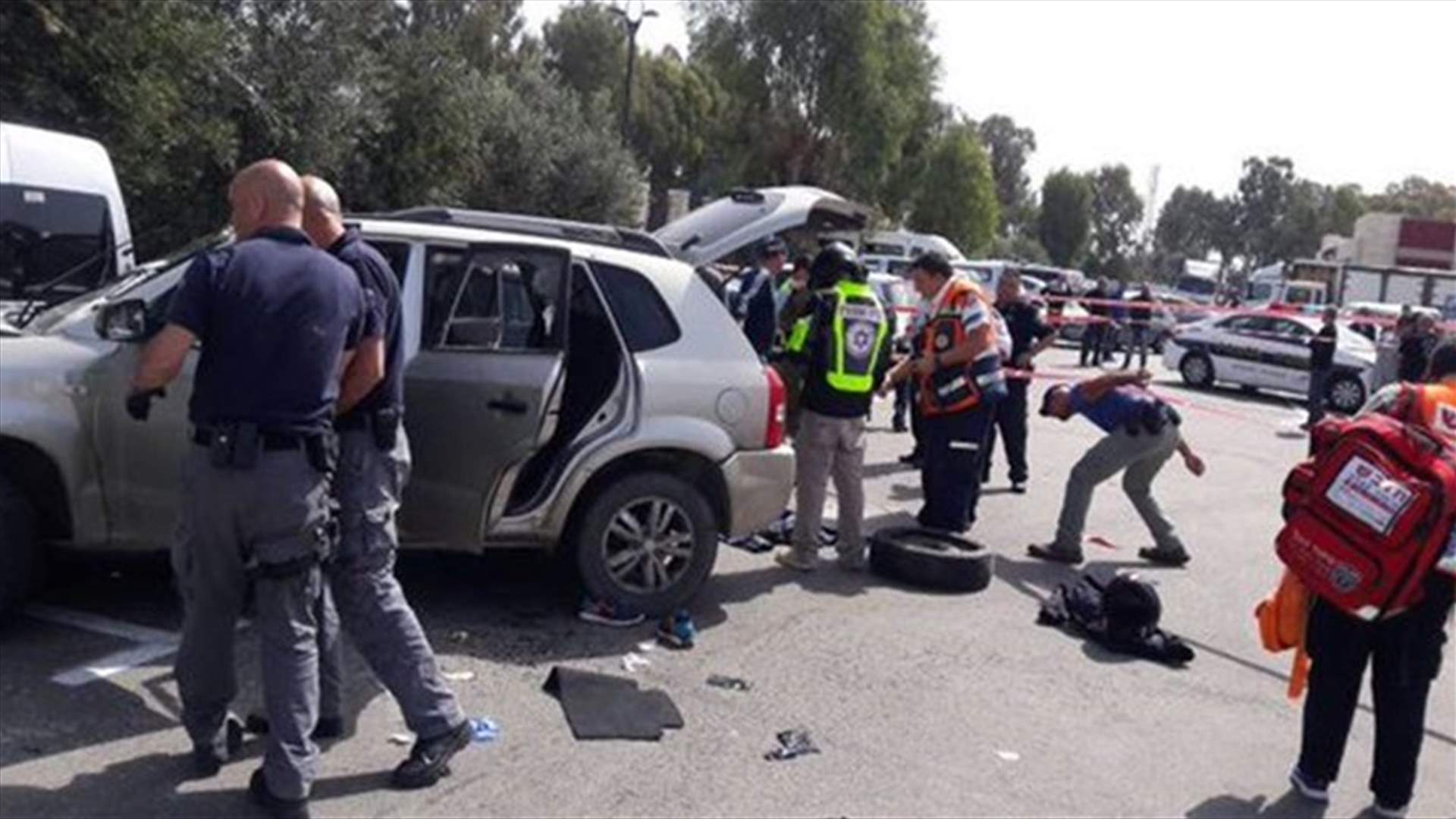 Israeli Arab motorist rams security men in north Israel and is shot - police