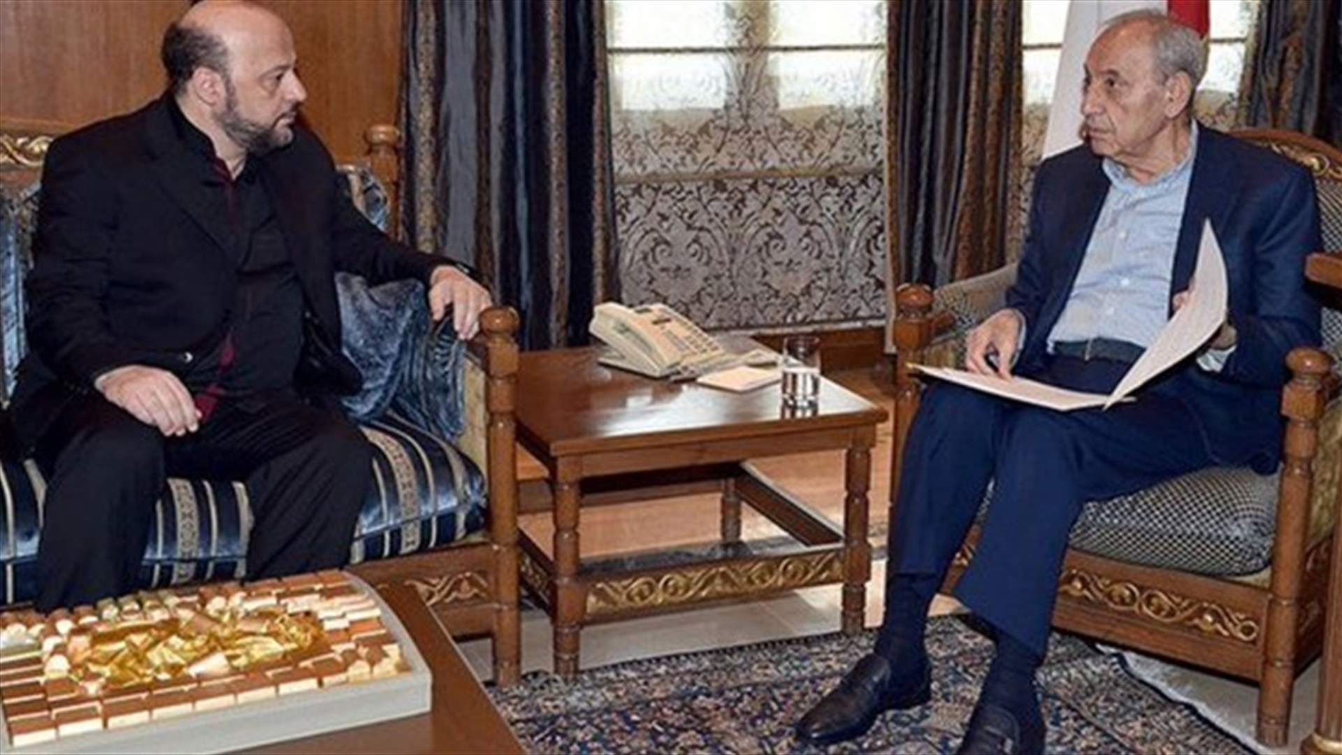 Speaker Berri meets with Minister Riachi in Ain el-Tineh