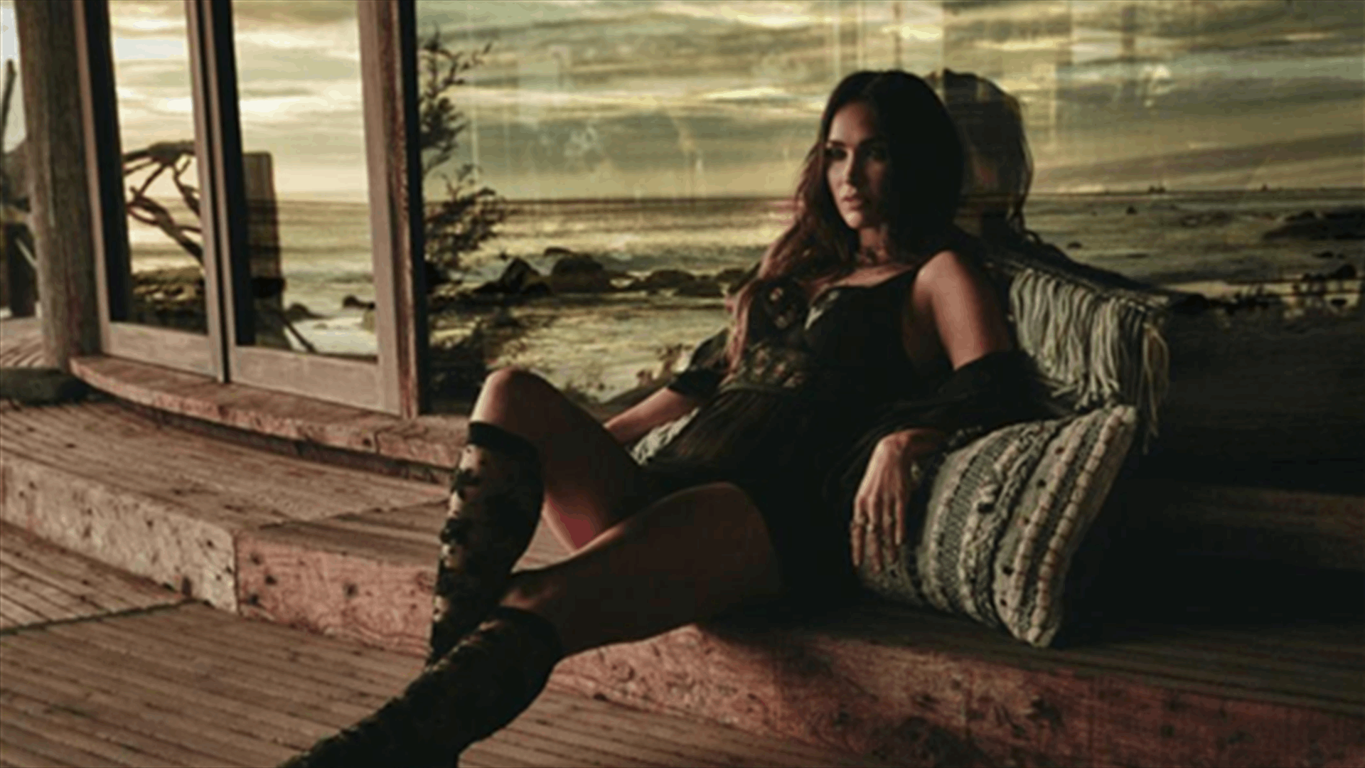 [PHOTOS] Megan Fox Poses In Lace Semi-Sheer For A Beach Shoot