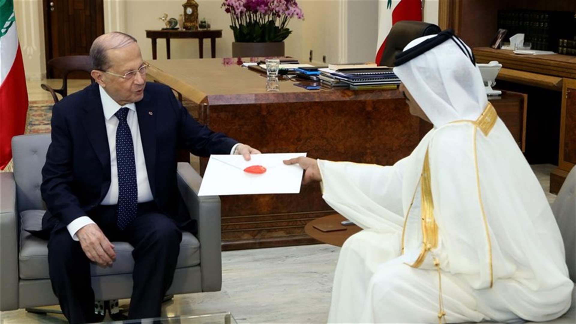 عون تلقى دعوة لزيارة قطر وحضور افتتاح المكتبة الوطنية القطرية